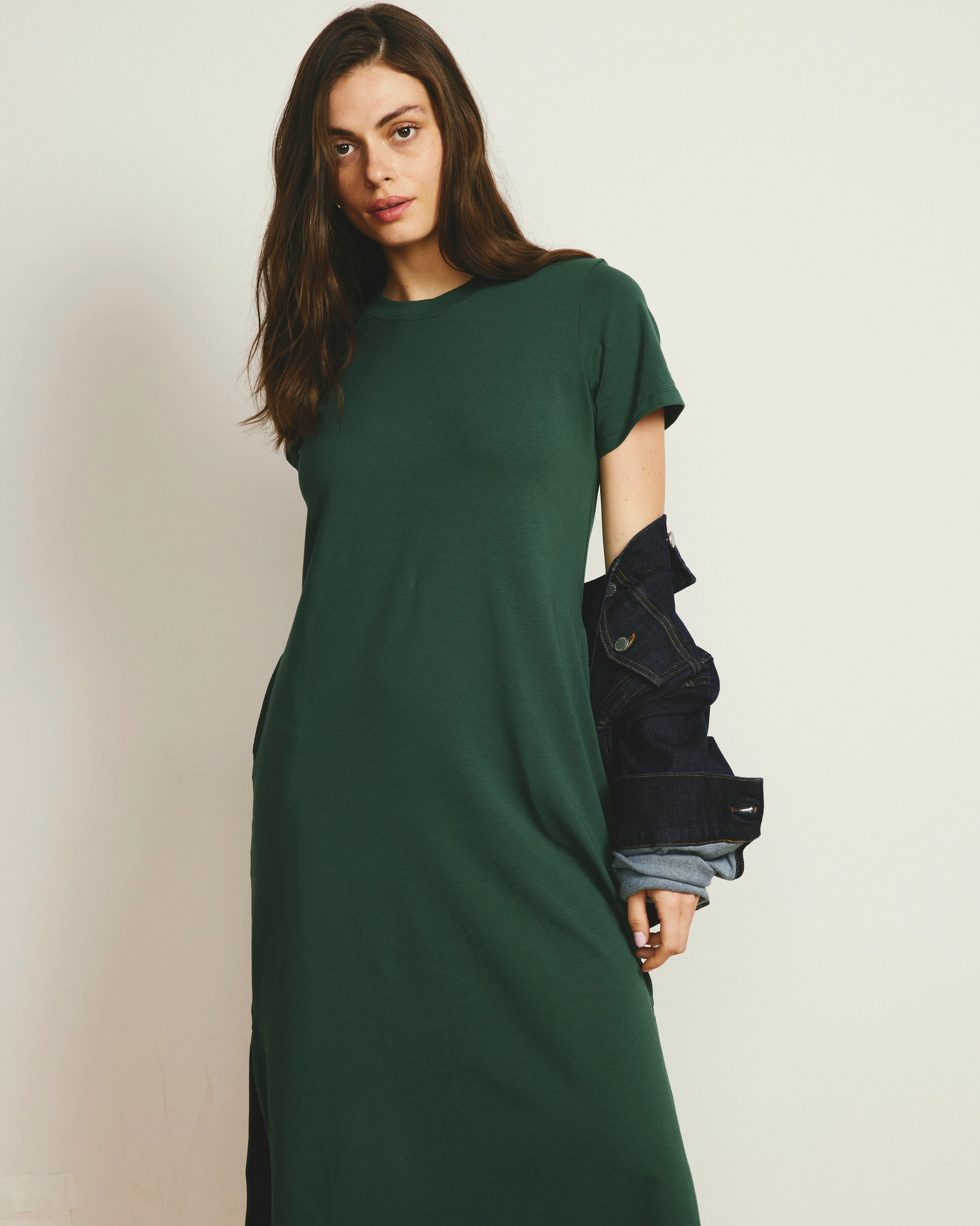 Halie Maxi T-Shirt Dress - Conifer - Image 3