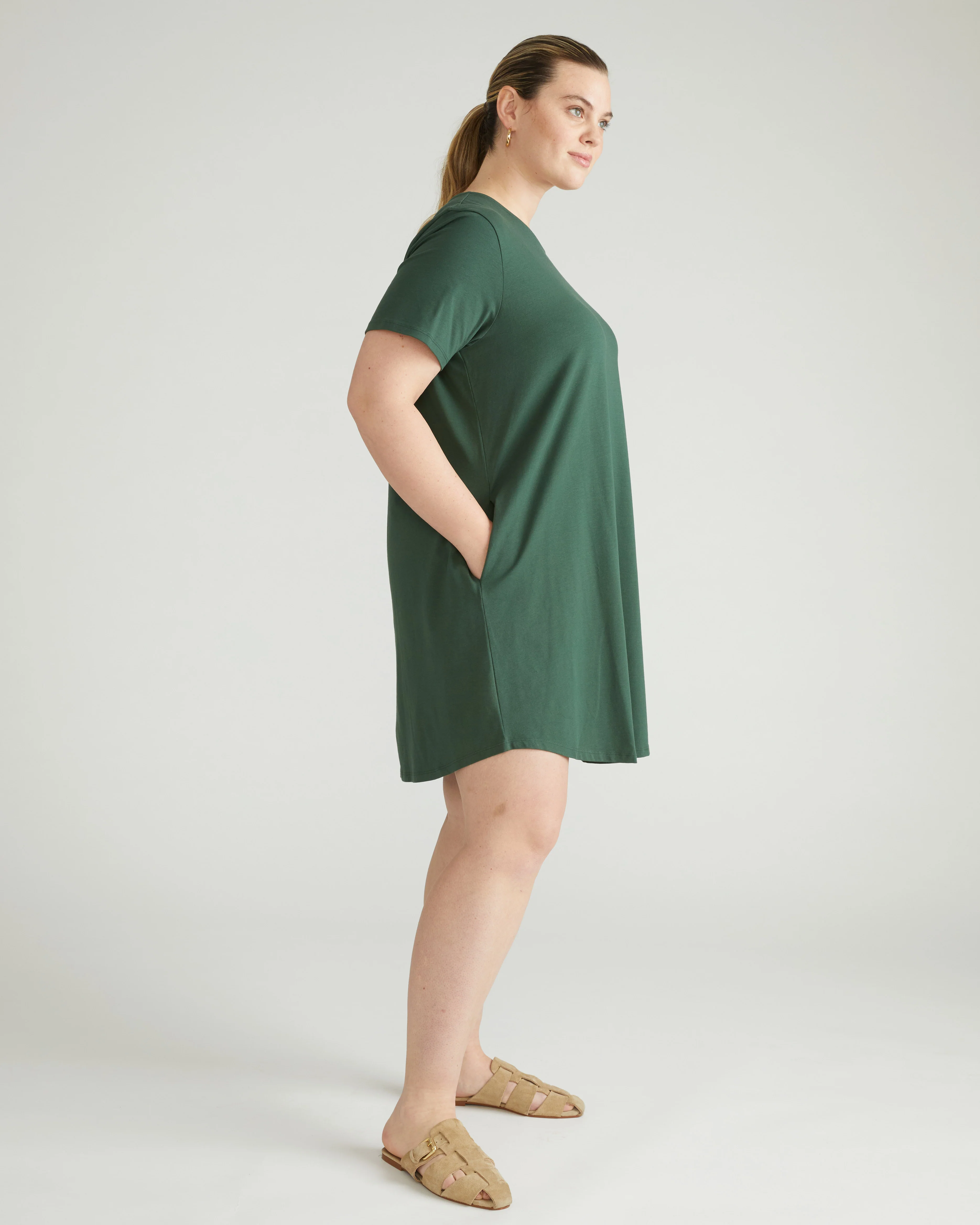 Halie T-Shirt Dress - Conifer - Image 3