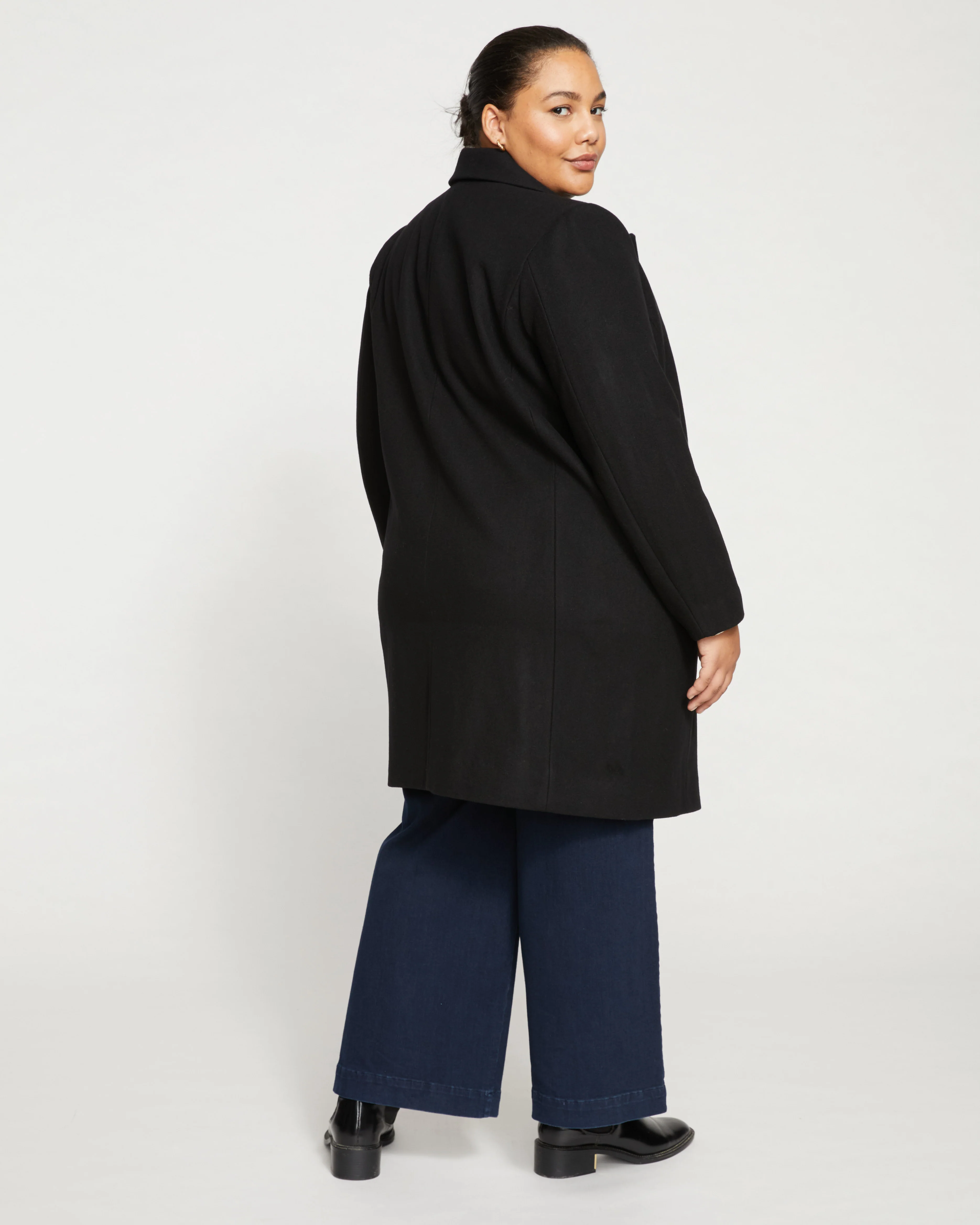 Harlow Classic Wool Coat - Black - Image 4