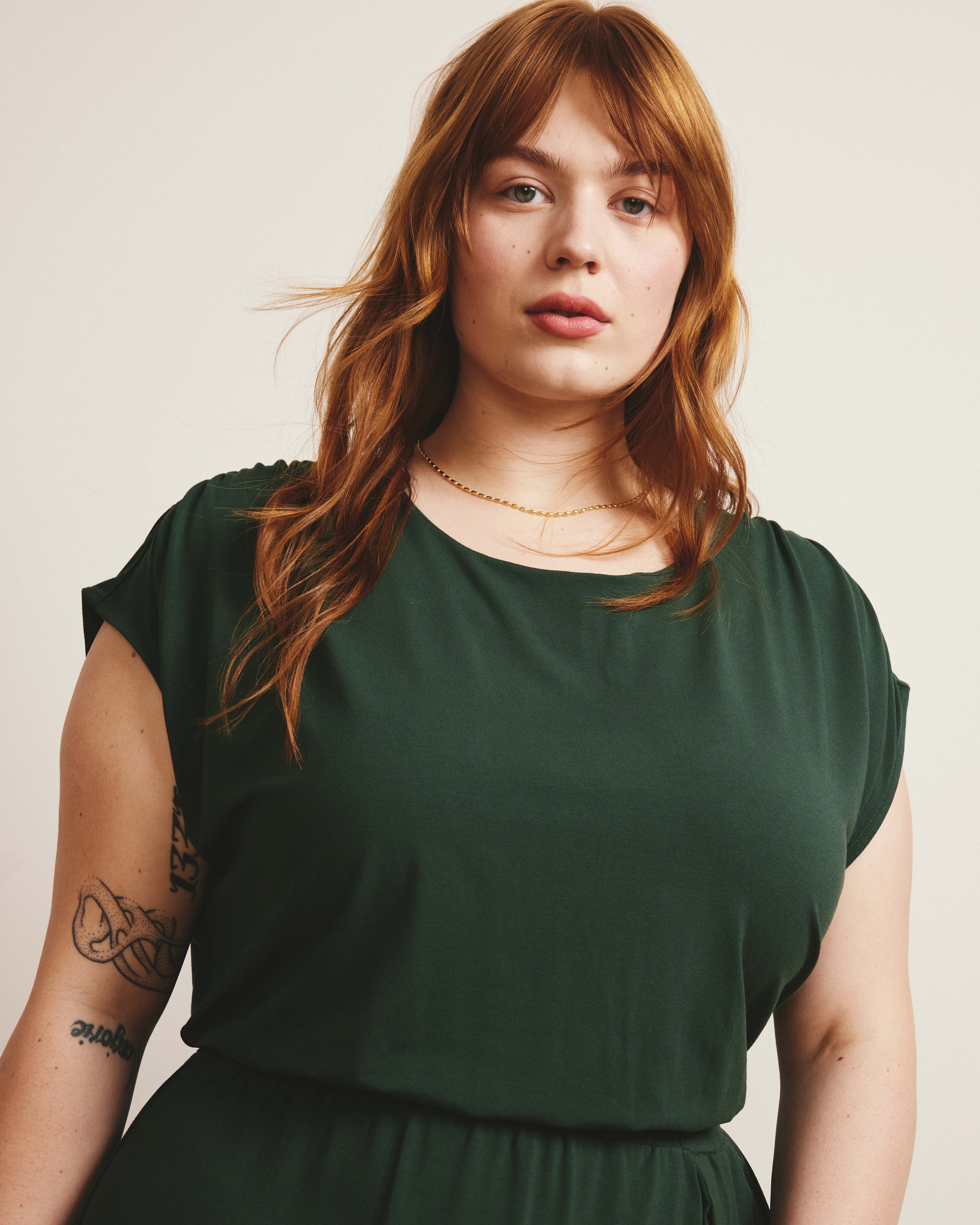 Havana Divine Jersey Dress - Conifer - Image 4