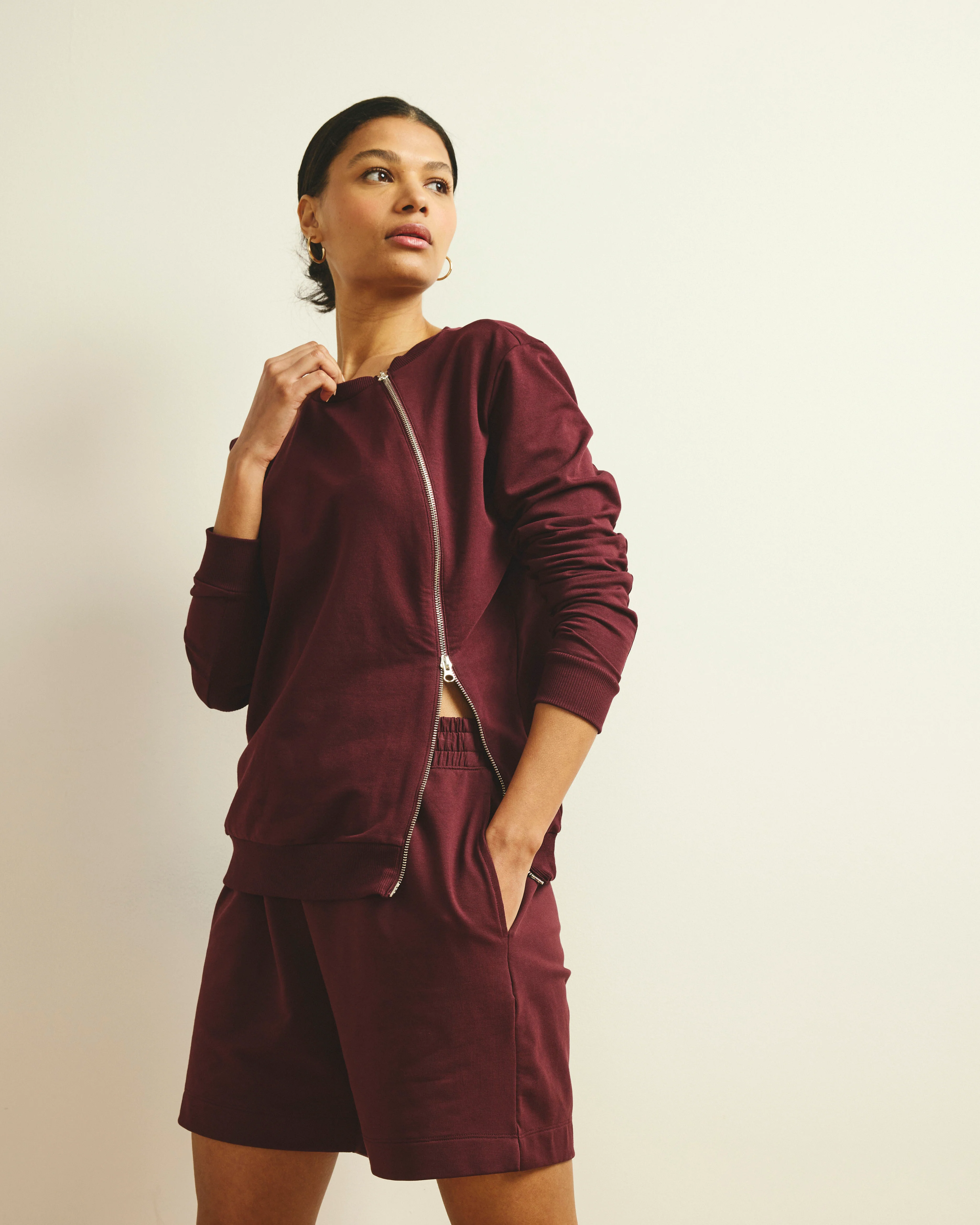 Hayes Sweatshorts - Black Cherry - Image 4