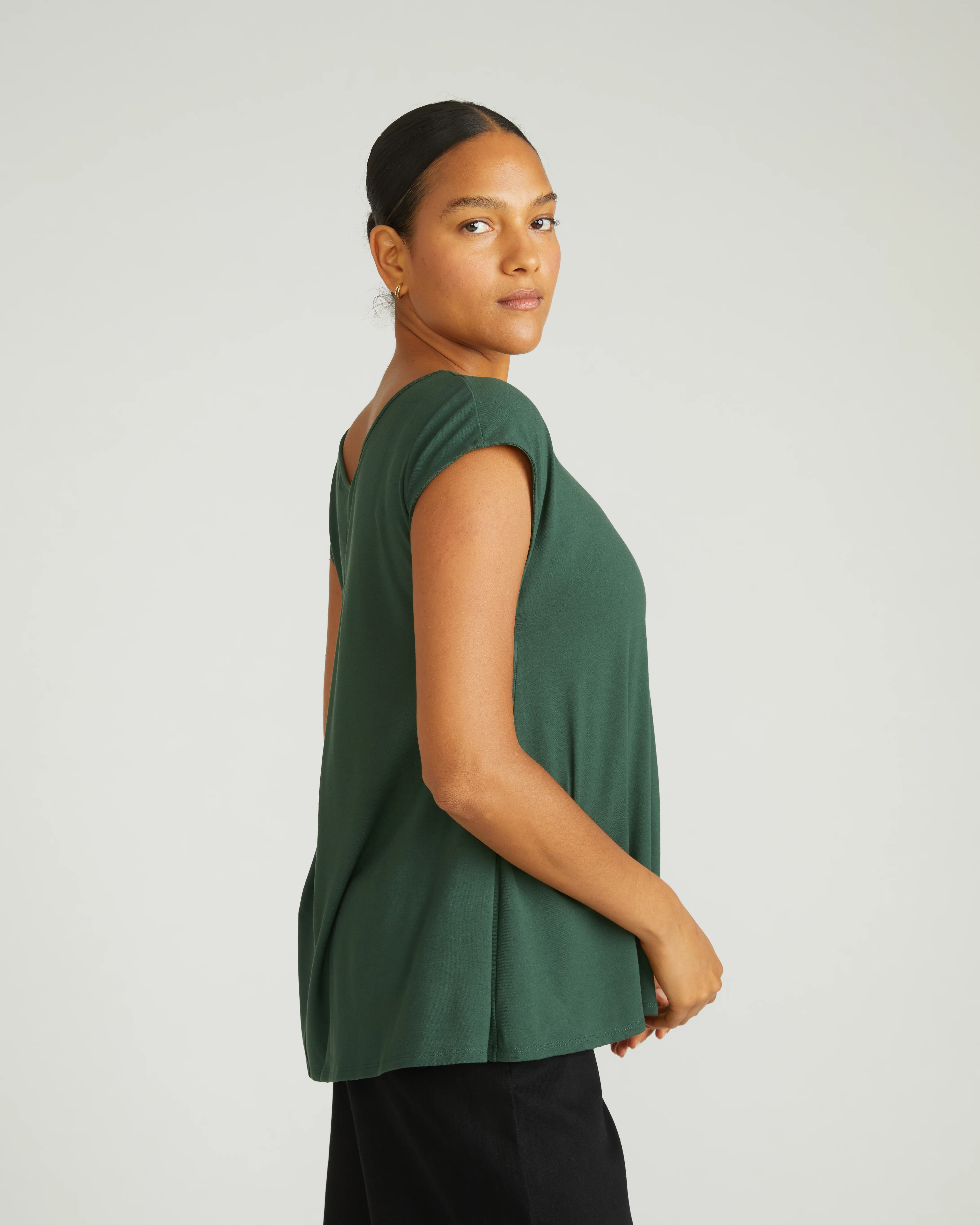 Heatwave Divine Jersey Flared Top - Conifer - Image 5