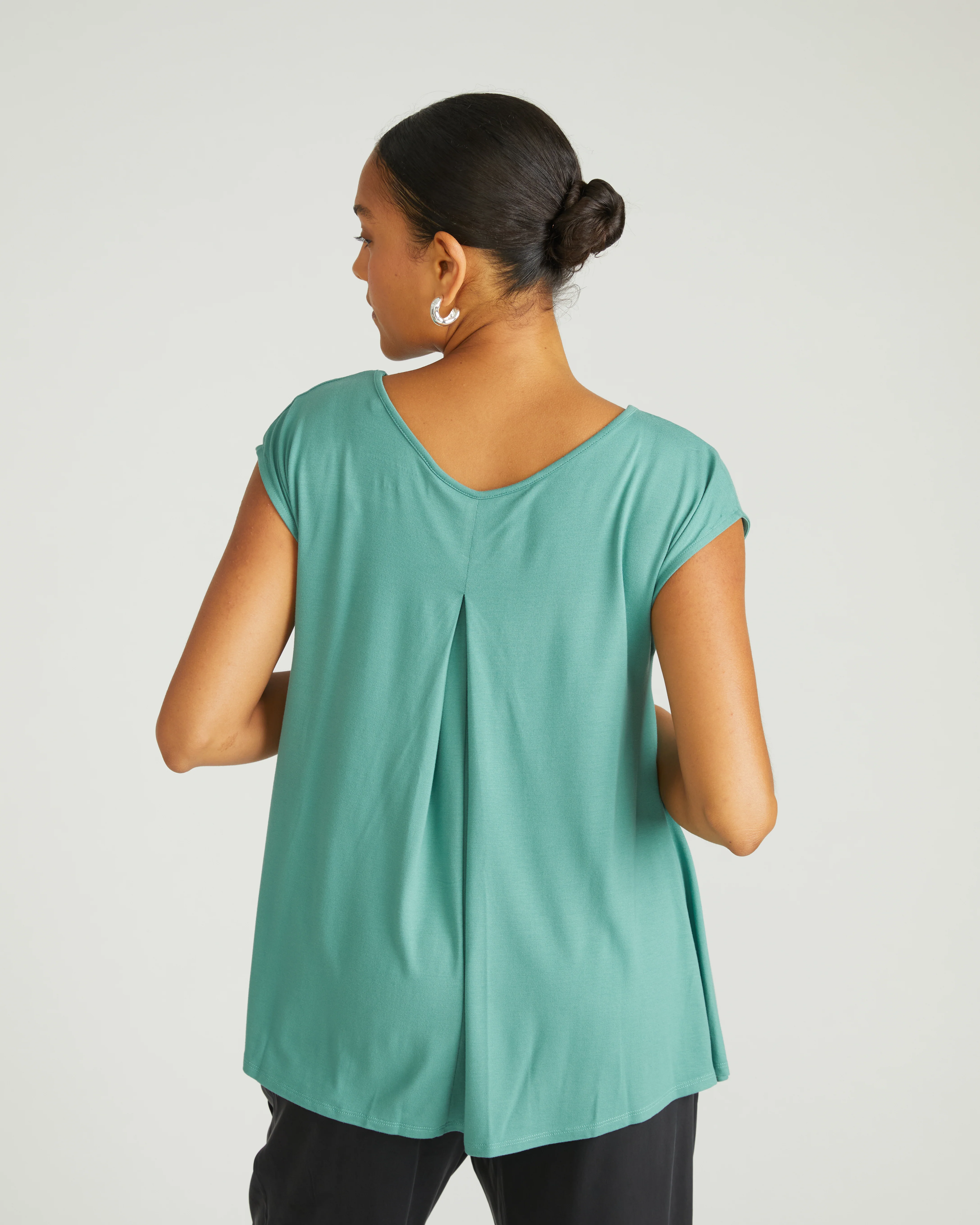 Heatwave Divine Jersey Flared Top - Mint - Image 3