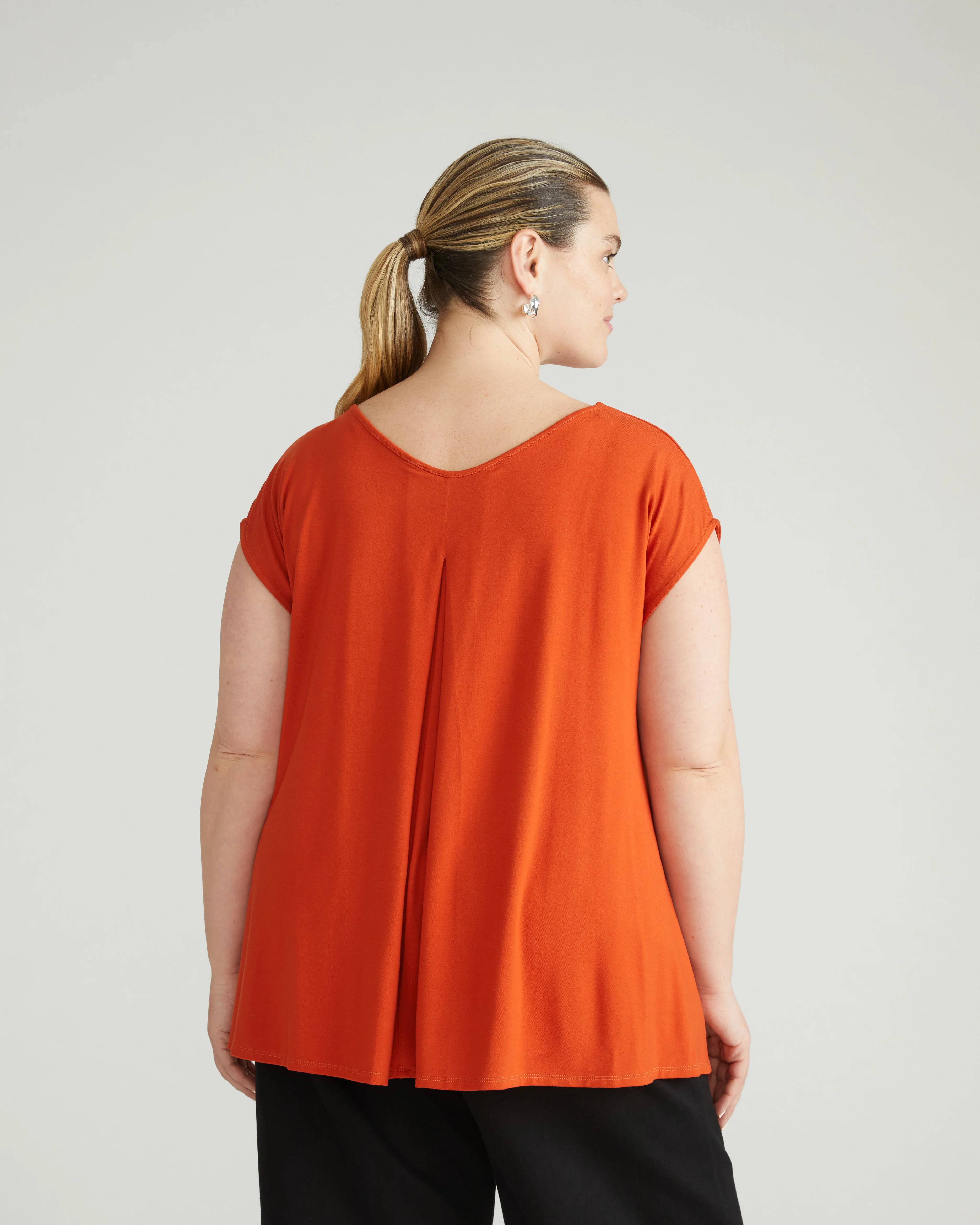 Heatwave Divine Jersey Flared Top - Warm Russet - Image 3