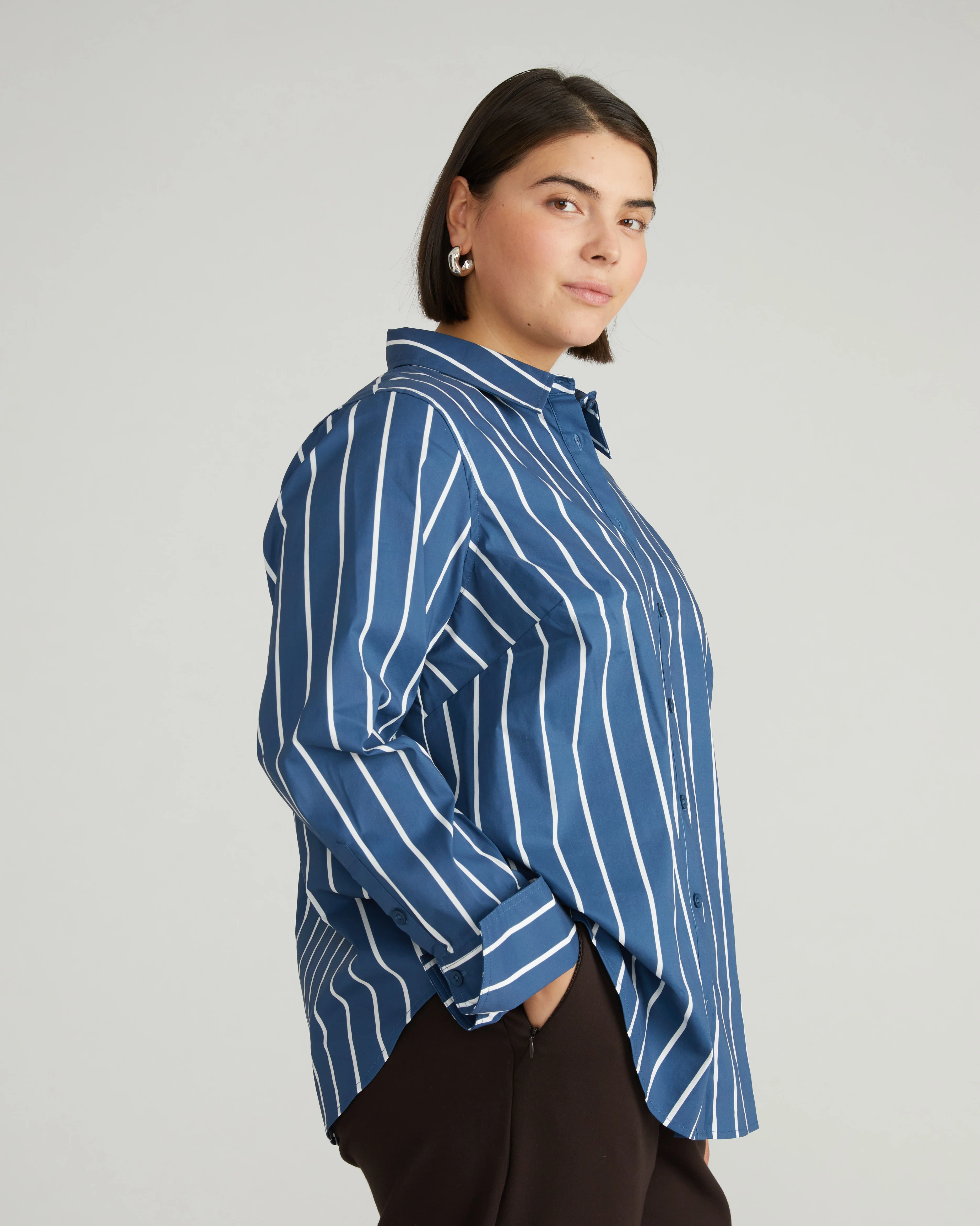 Henning x US Madison Shirt - Ensign Blue/White Stripe - Image 5