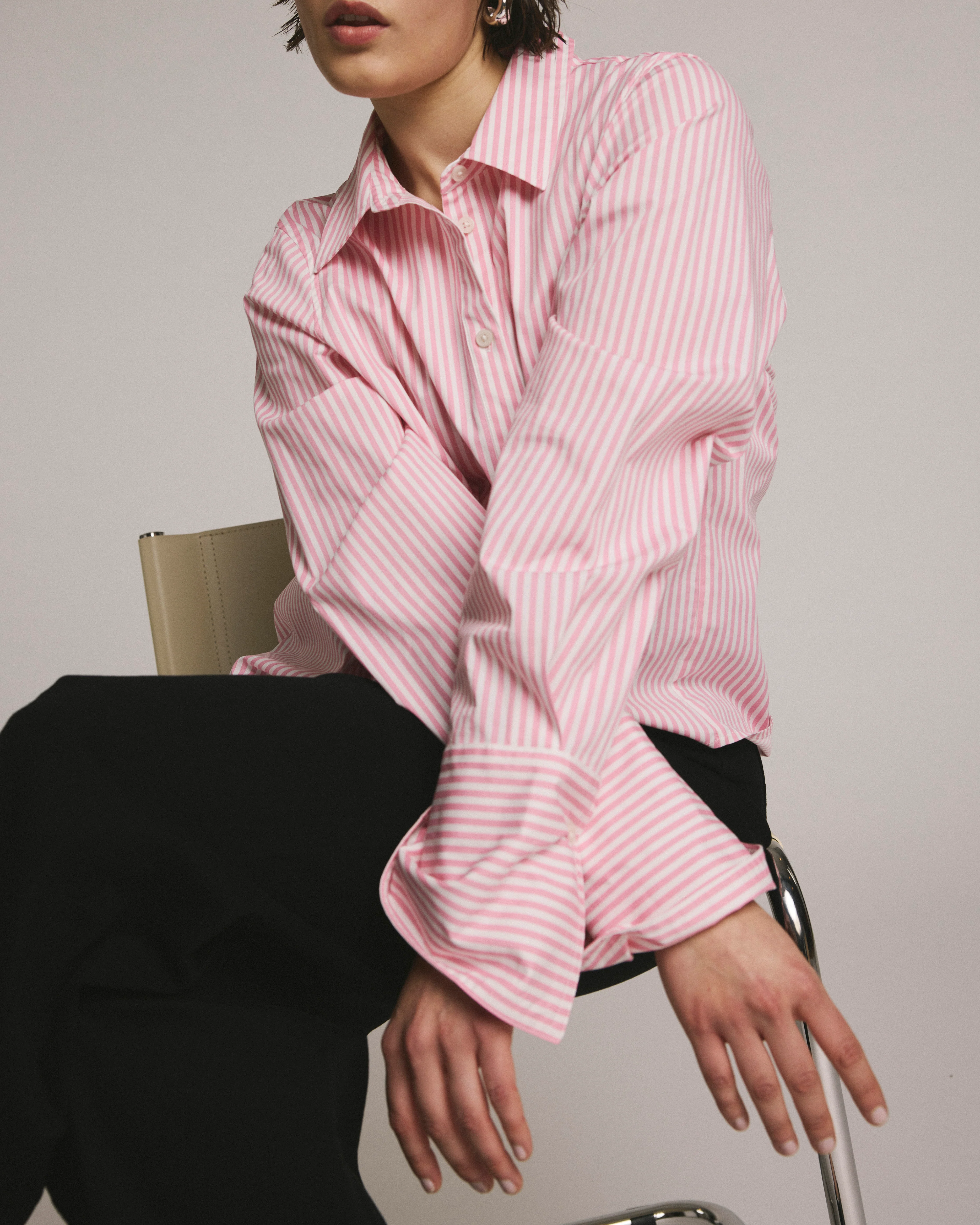 Henning x US Madison Shirt - Pink/White Stripe - Image 2