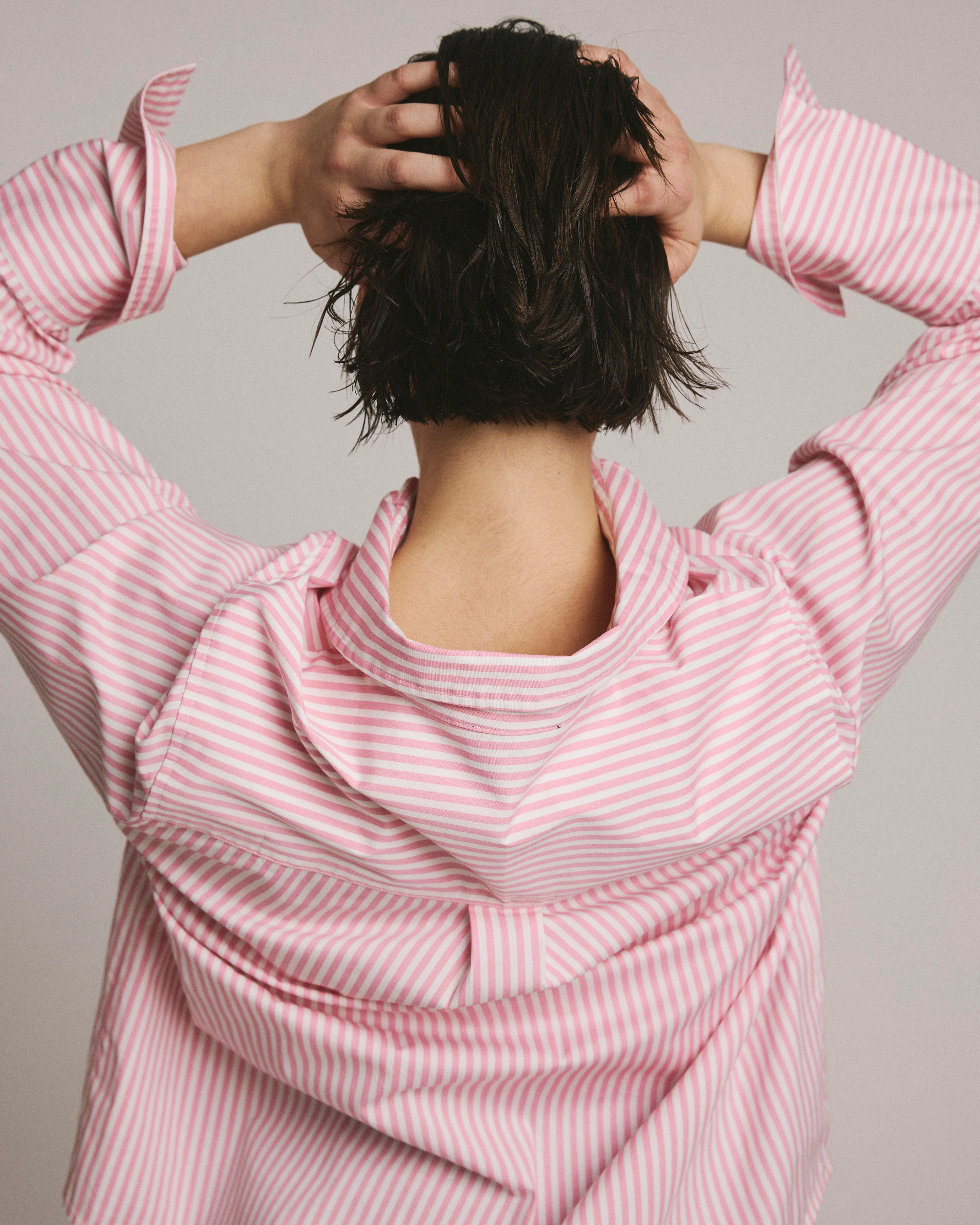 Henning x US Madison Shirt - Pink/White Stripe - Image 3
