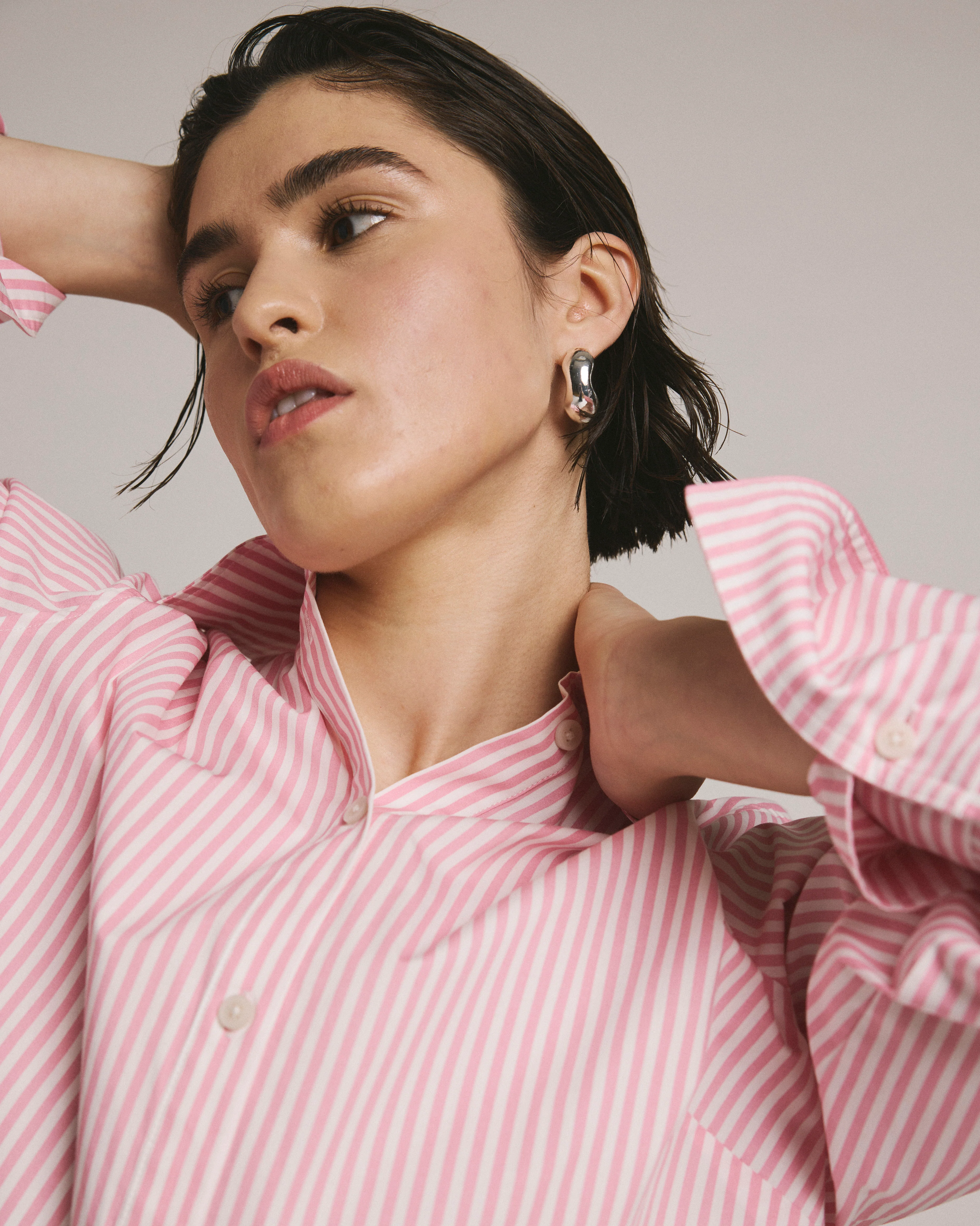 Henning x US Madison Shirt - Pink/White Stripe - Image 8