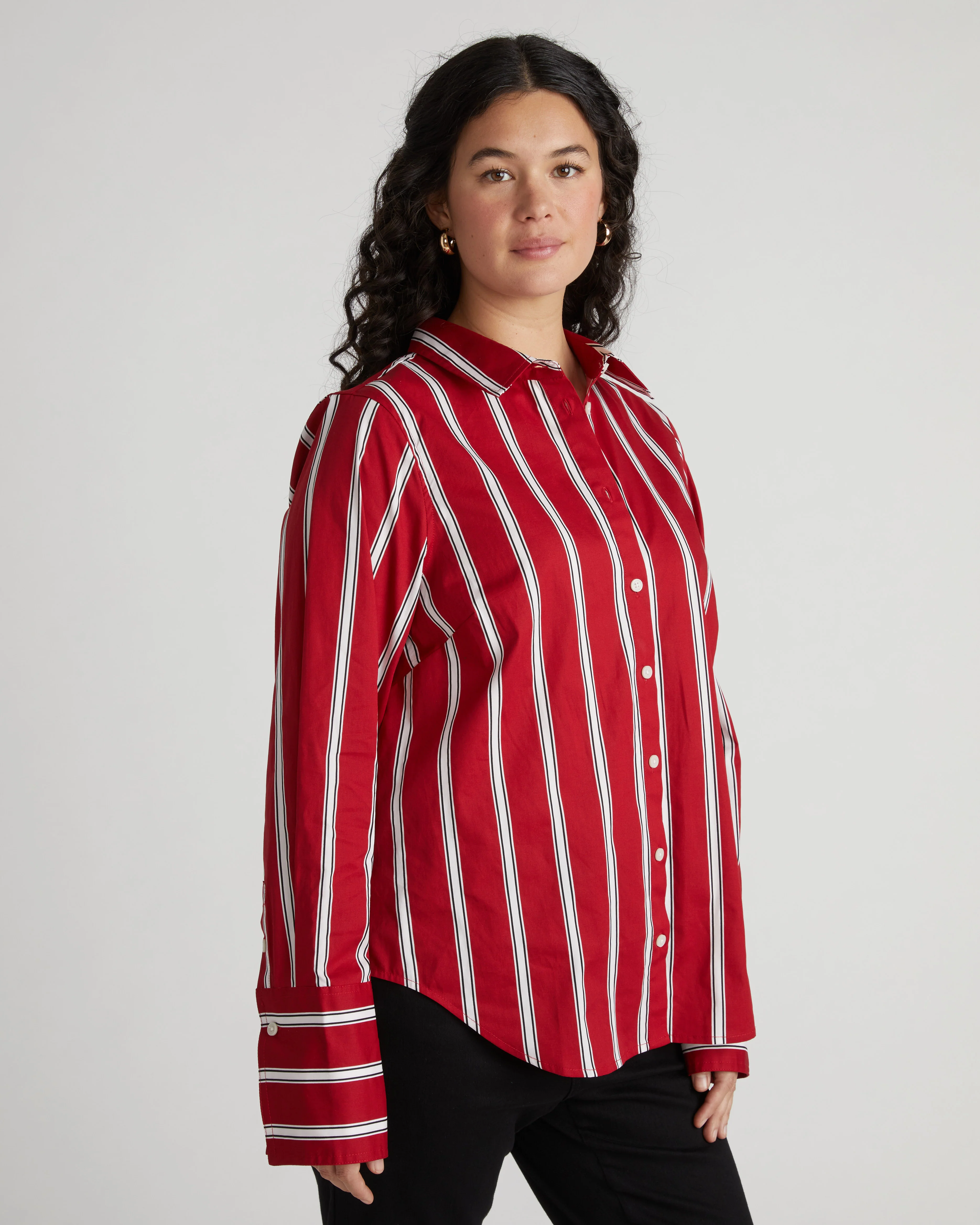 Henning x US Madison Shirt - Red/Black/White Stripe - Image 4
