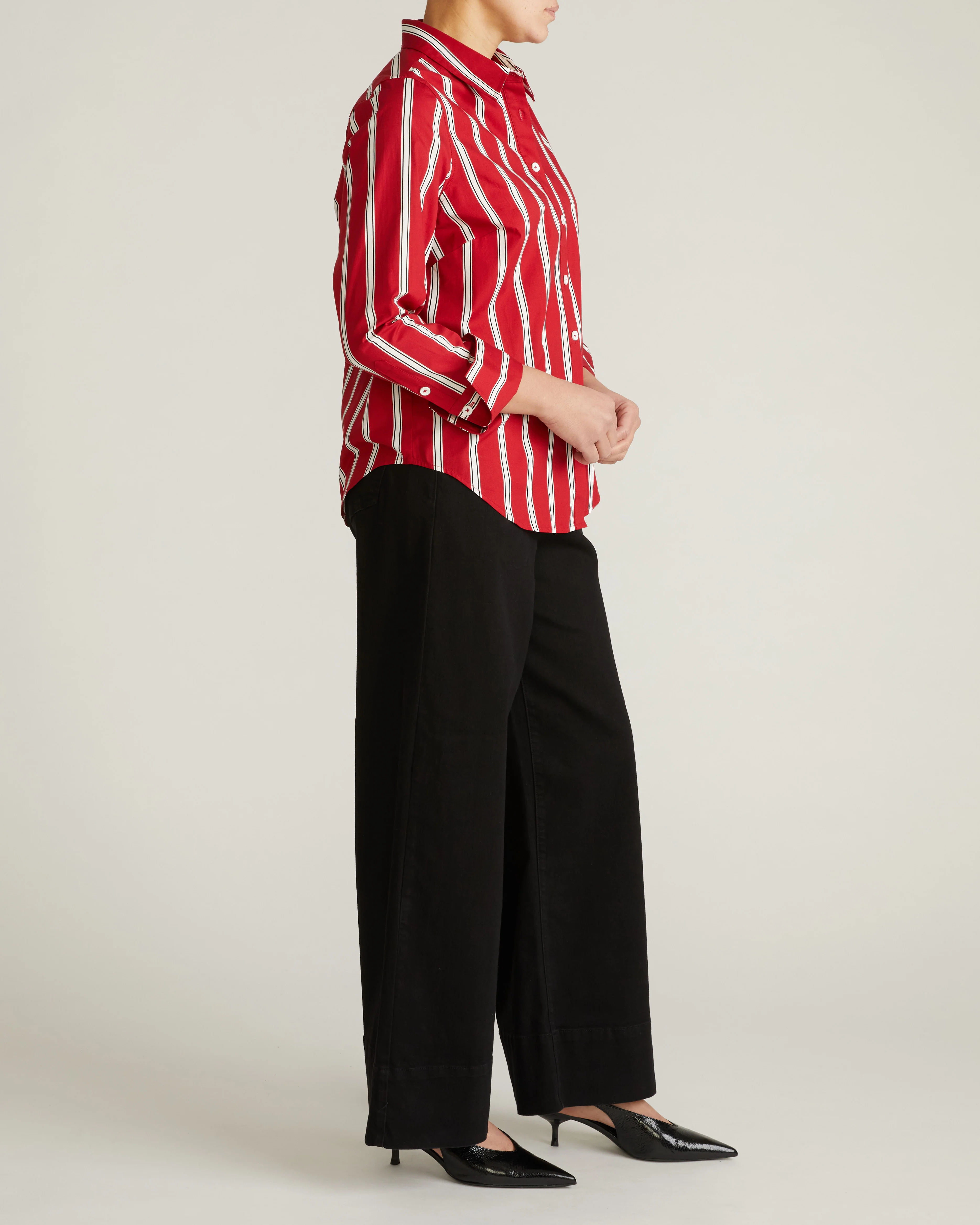 Henning x US Madison Shirt - Red/Black/White Stripe - Image 7