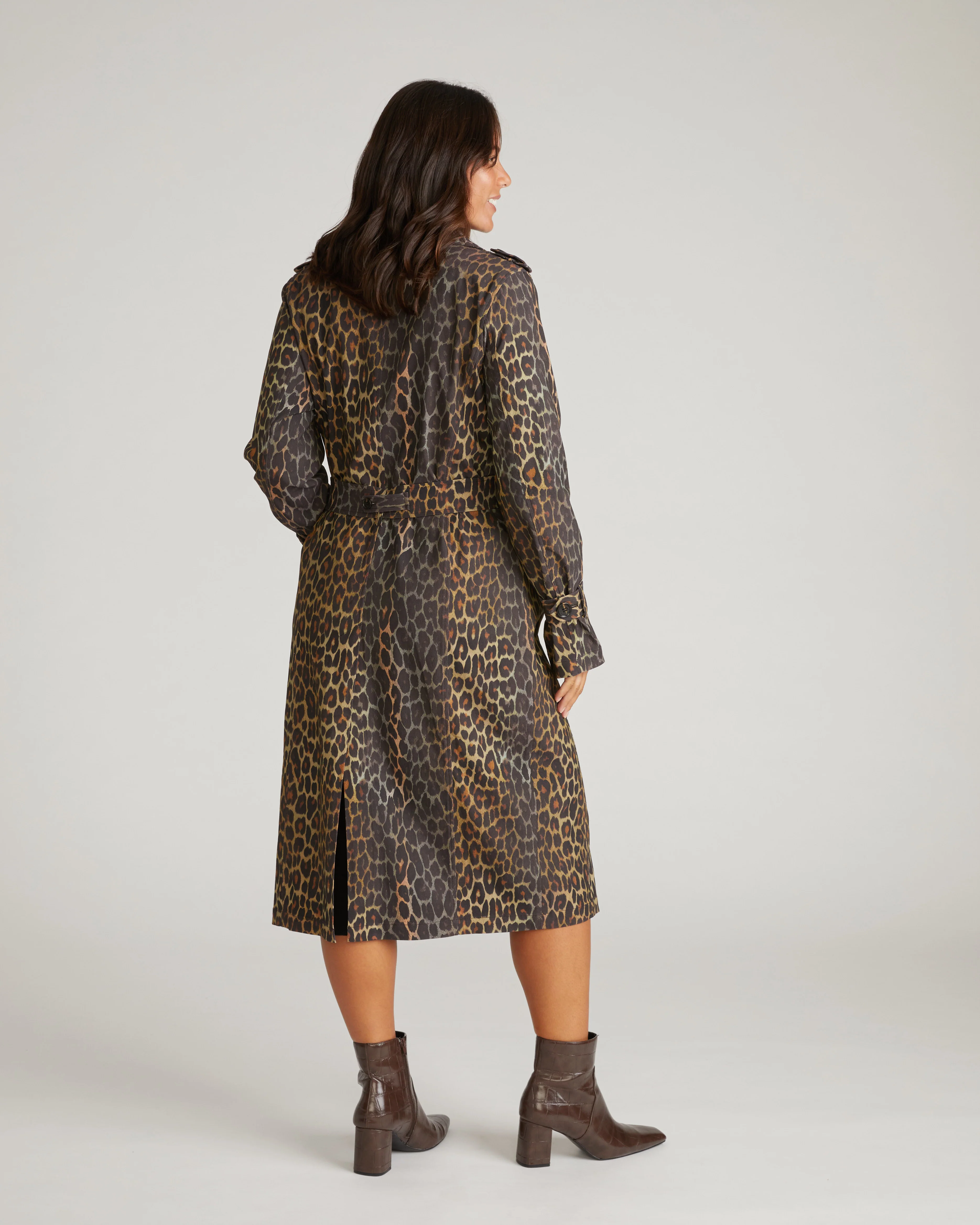 Henning x US Park Soft Trench - Shadow Leopard Print - Image 7