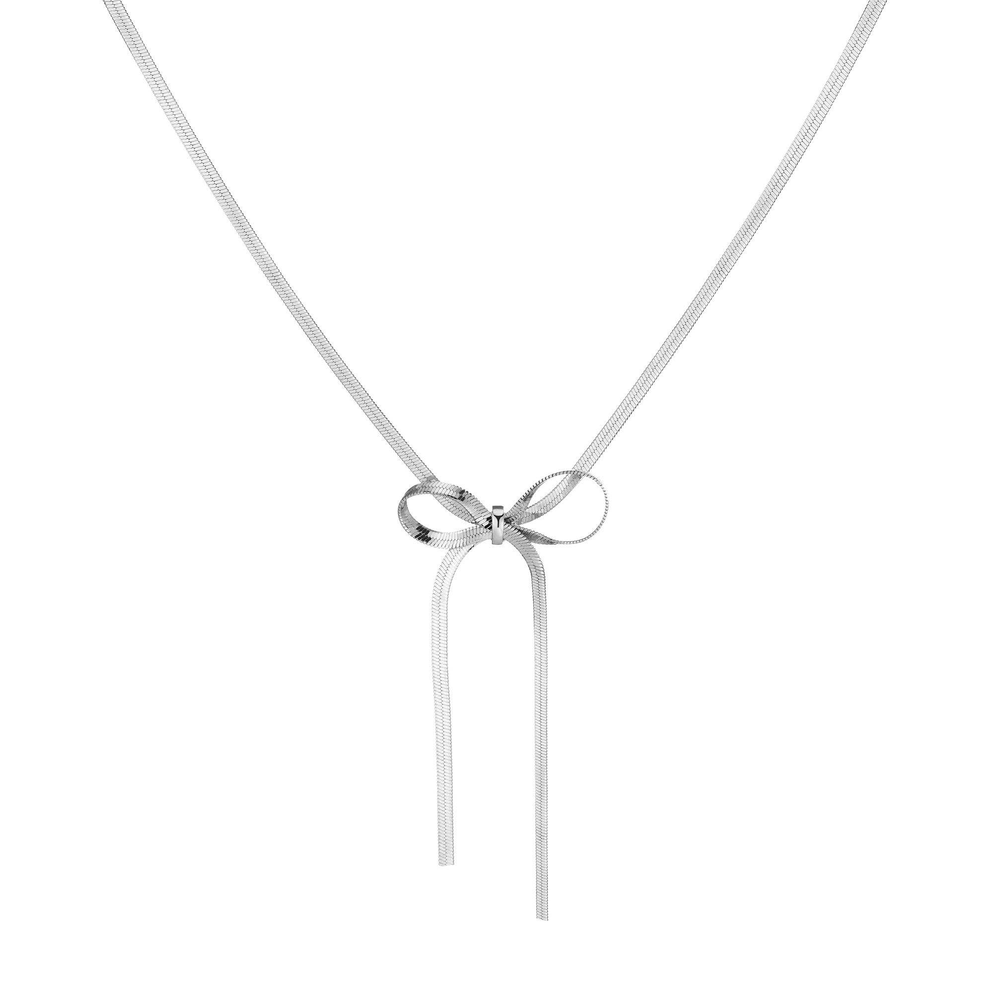 Aurate Herringbone Bow Choker - Image 3