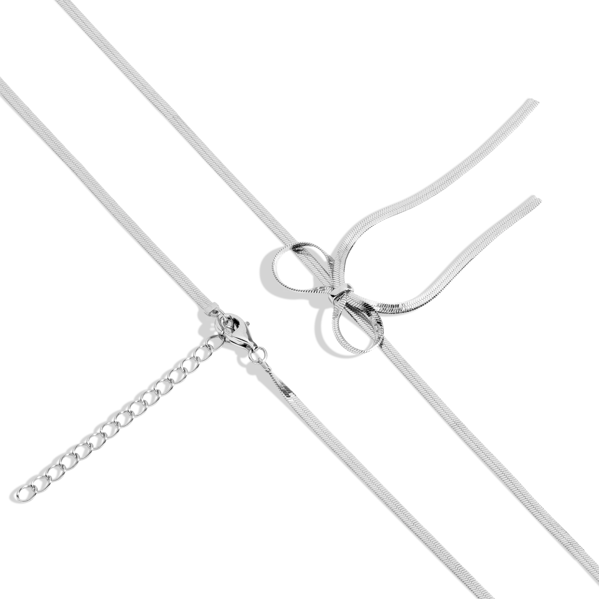 Aurate Herringbone Bow Choker - Image 5