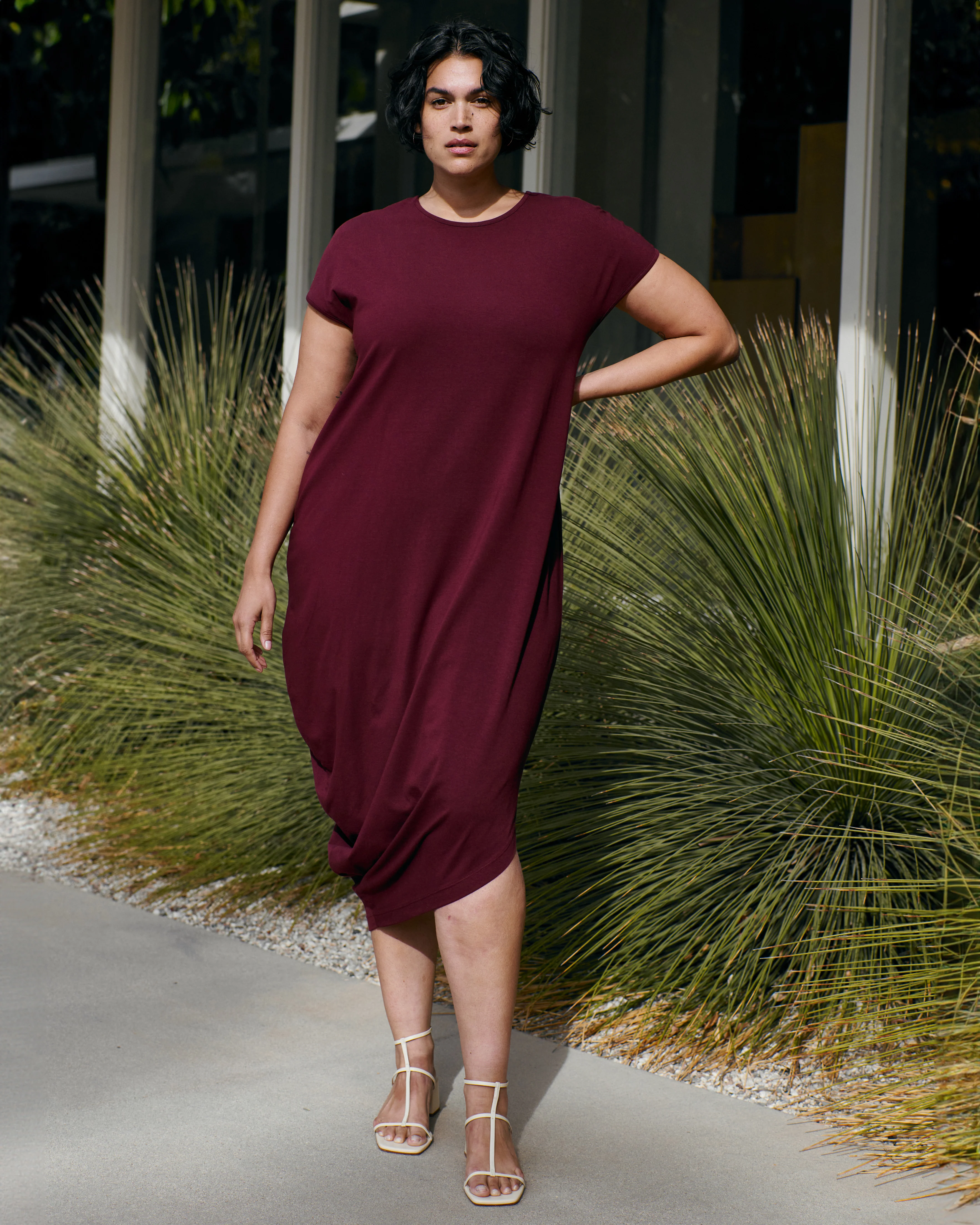 Iconic Geneva Dress - Black Cherry - Image 6
