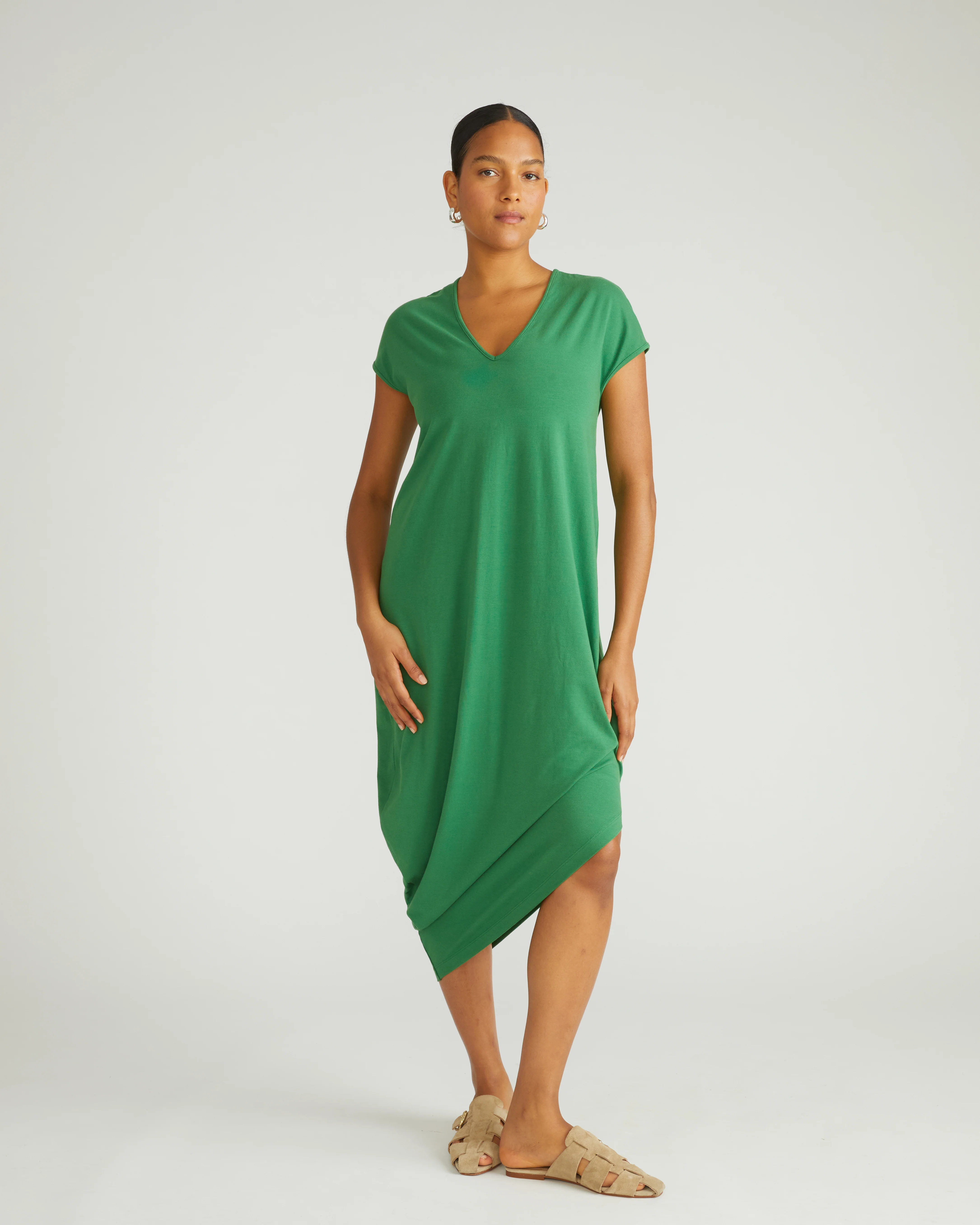 Iconic Geneva V-Neck Dress - Clover - Image 4