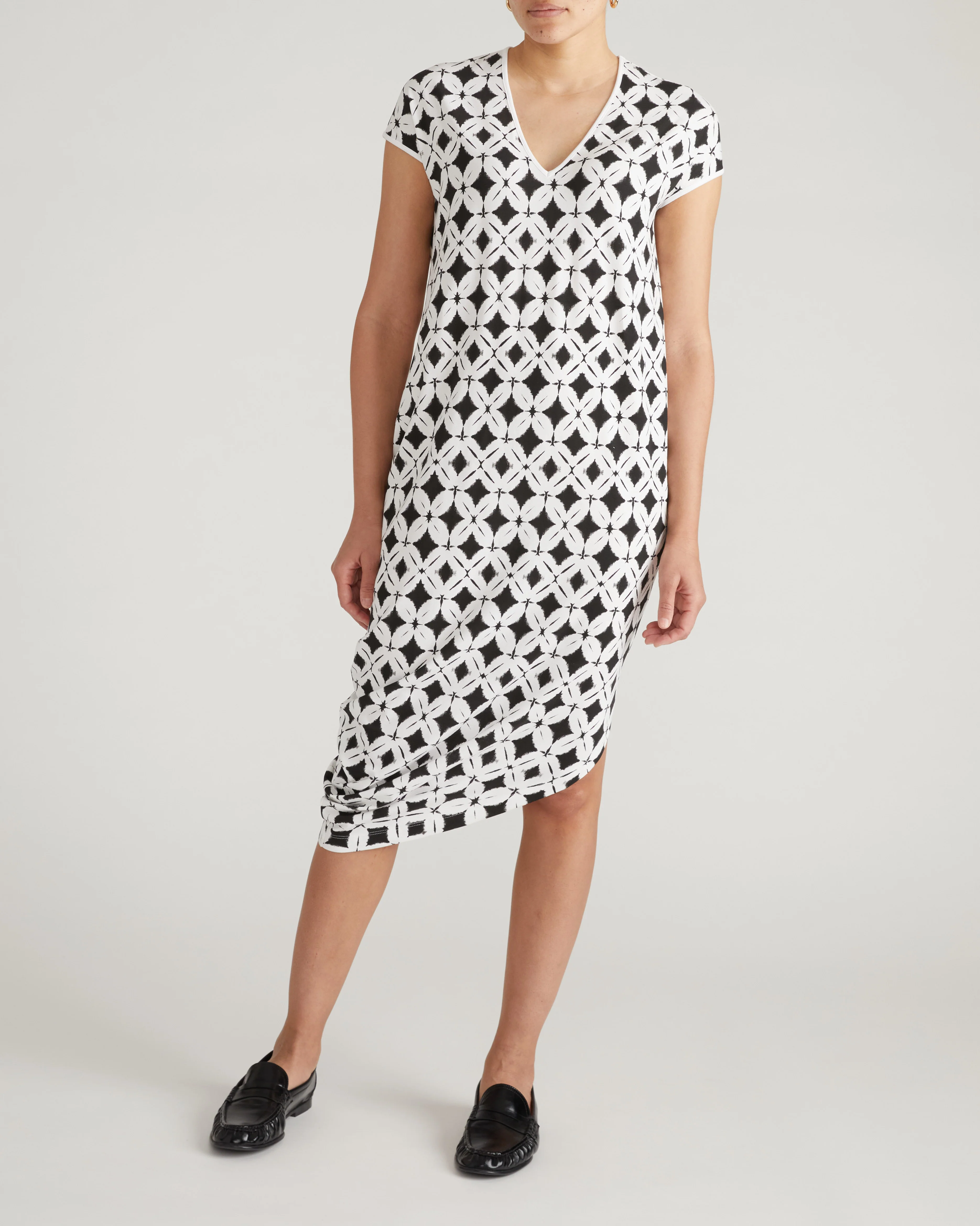 Iconic Geneva V-Neck Dress - Eclipse Print - Image 2
