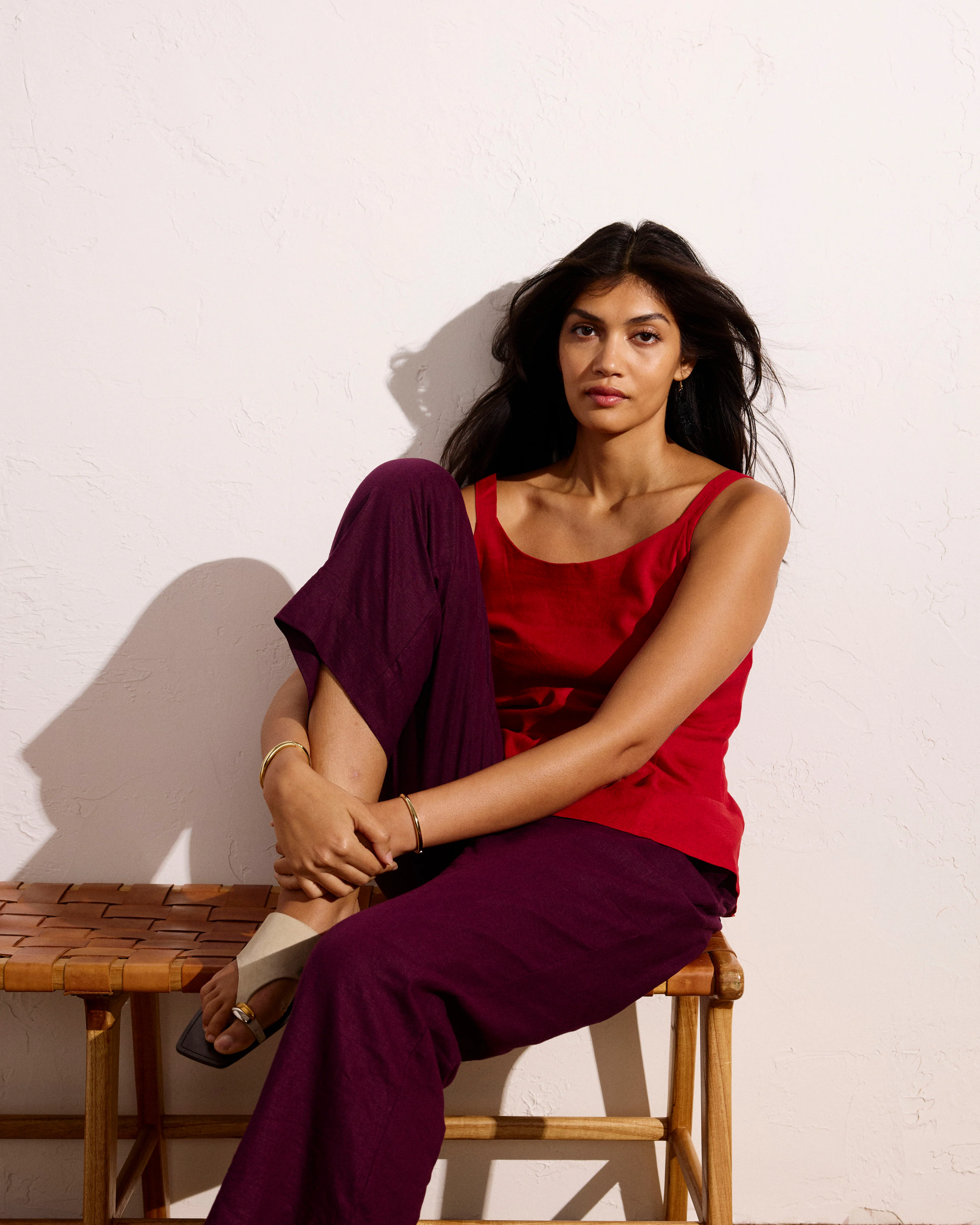 Iris Linen Easy Pull-On Pants - Acai - Image 3