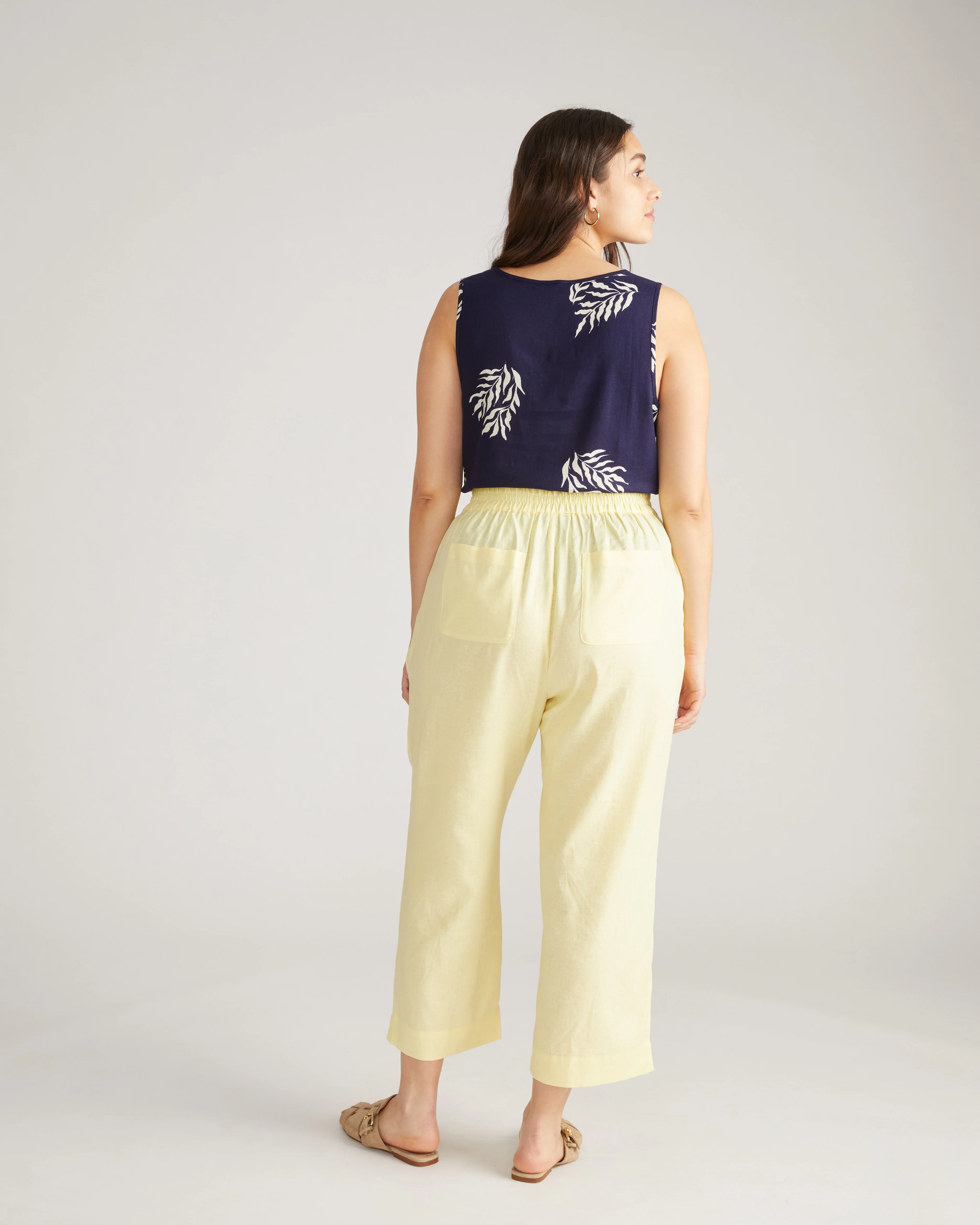Iris Linen Easy Pull-On Pants - Twinkle - Image 3