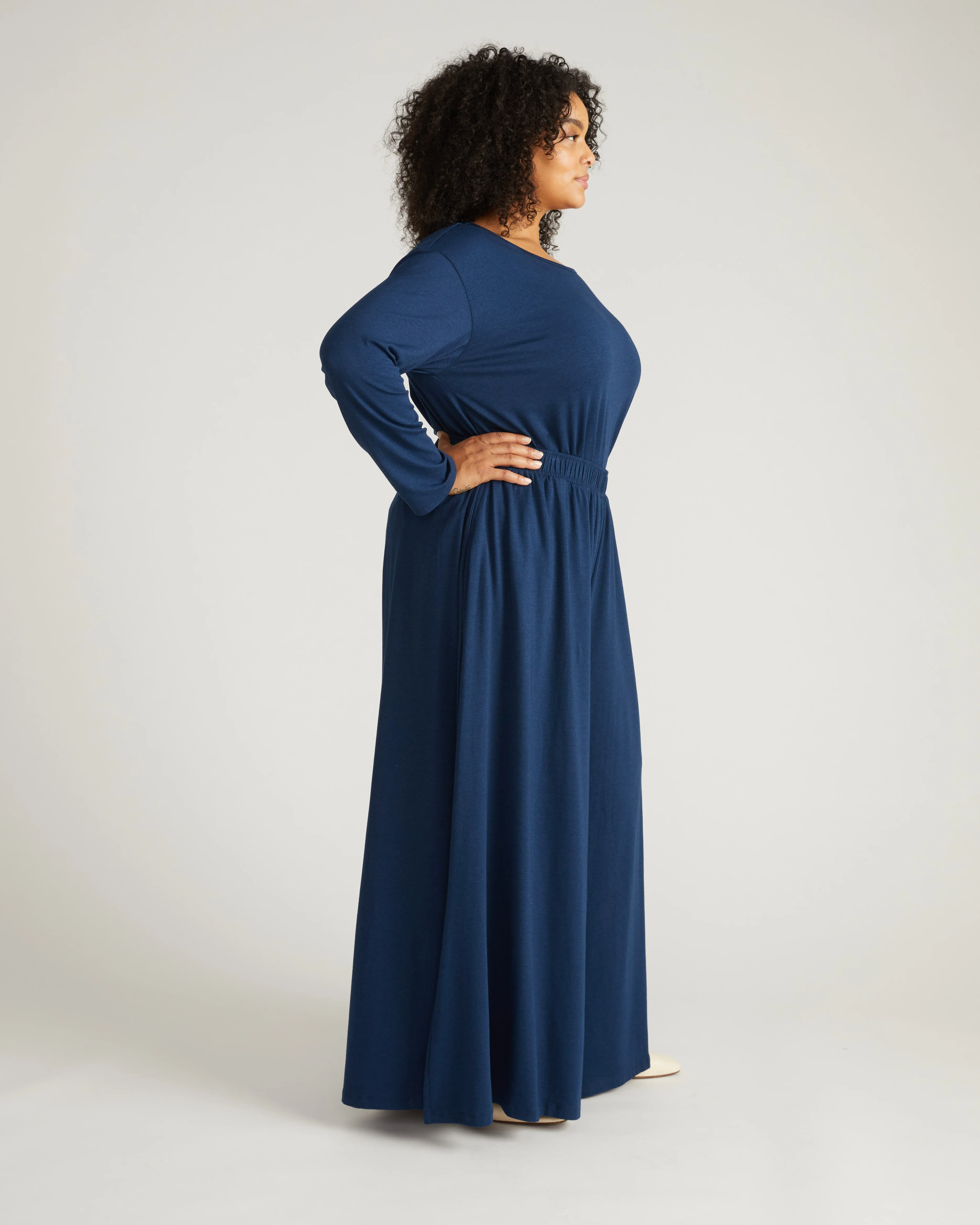 Isadora Wide Leg Lounge Pants - Pageant Blue - Image 2