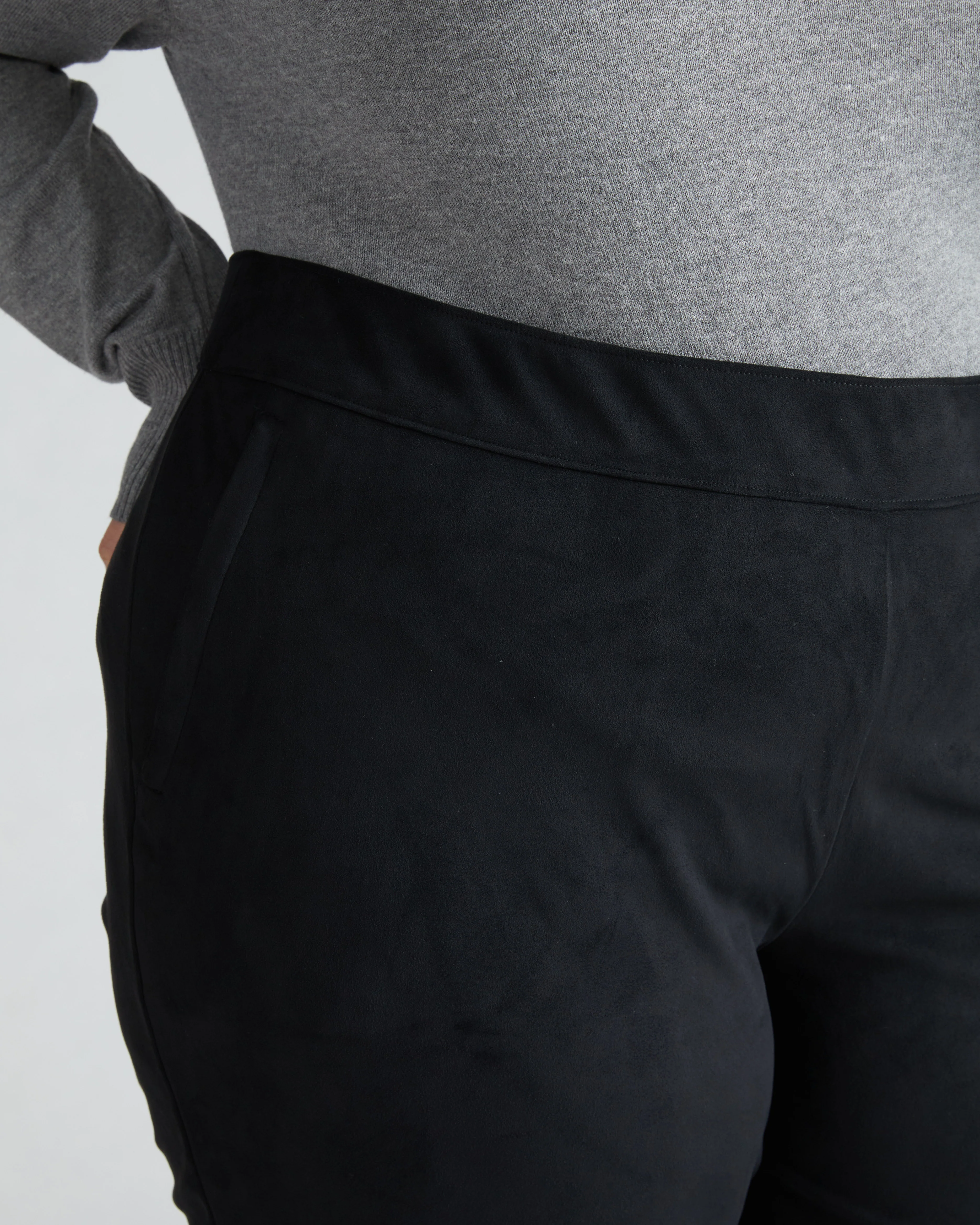 Jennifer Faux Suede Pants - Black - Image 3