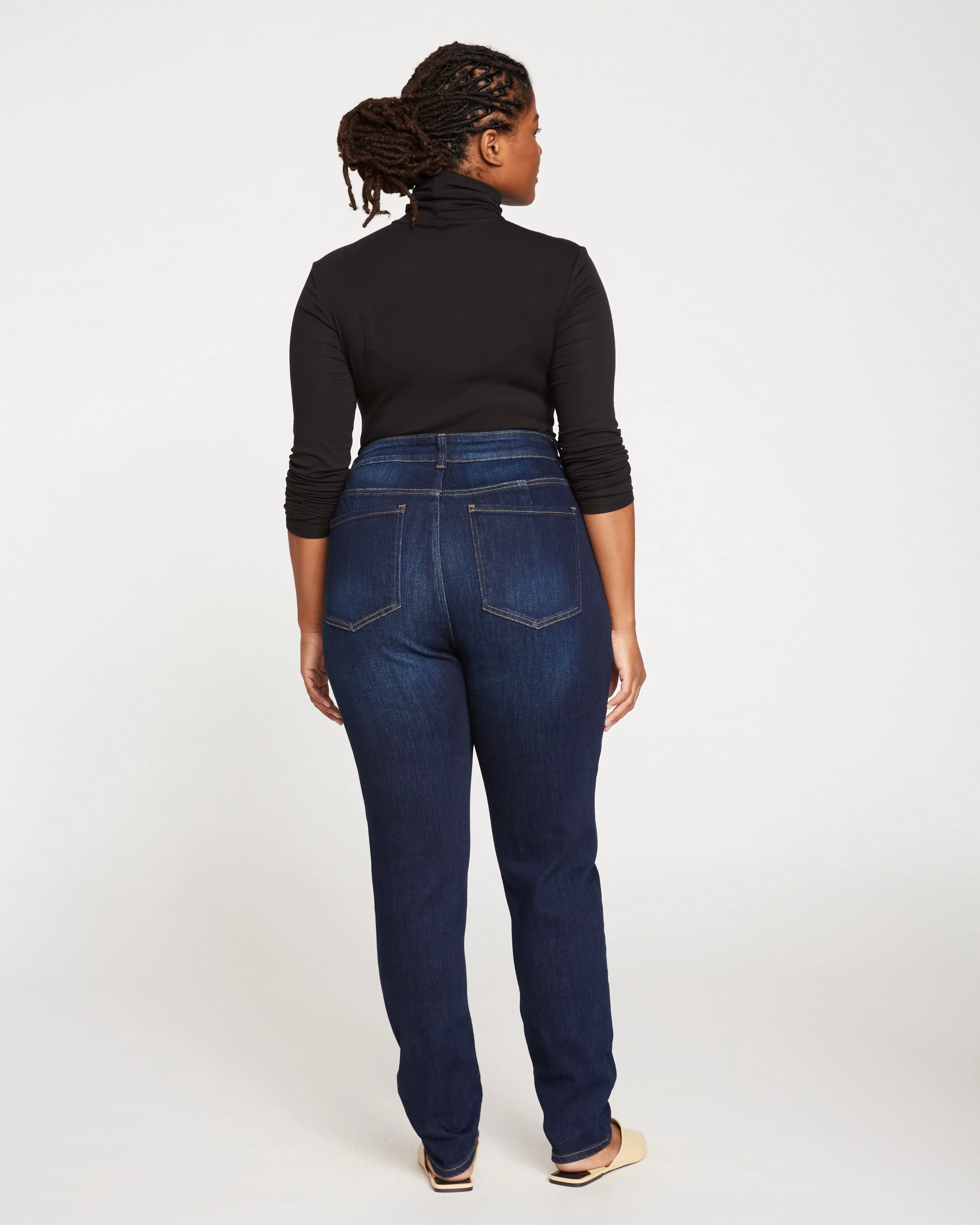 Joni High Rise Curve Slim Leg Jeans 32 Inch - Midnight Blue - Image 5