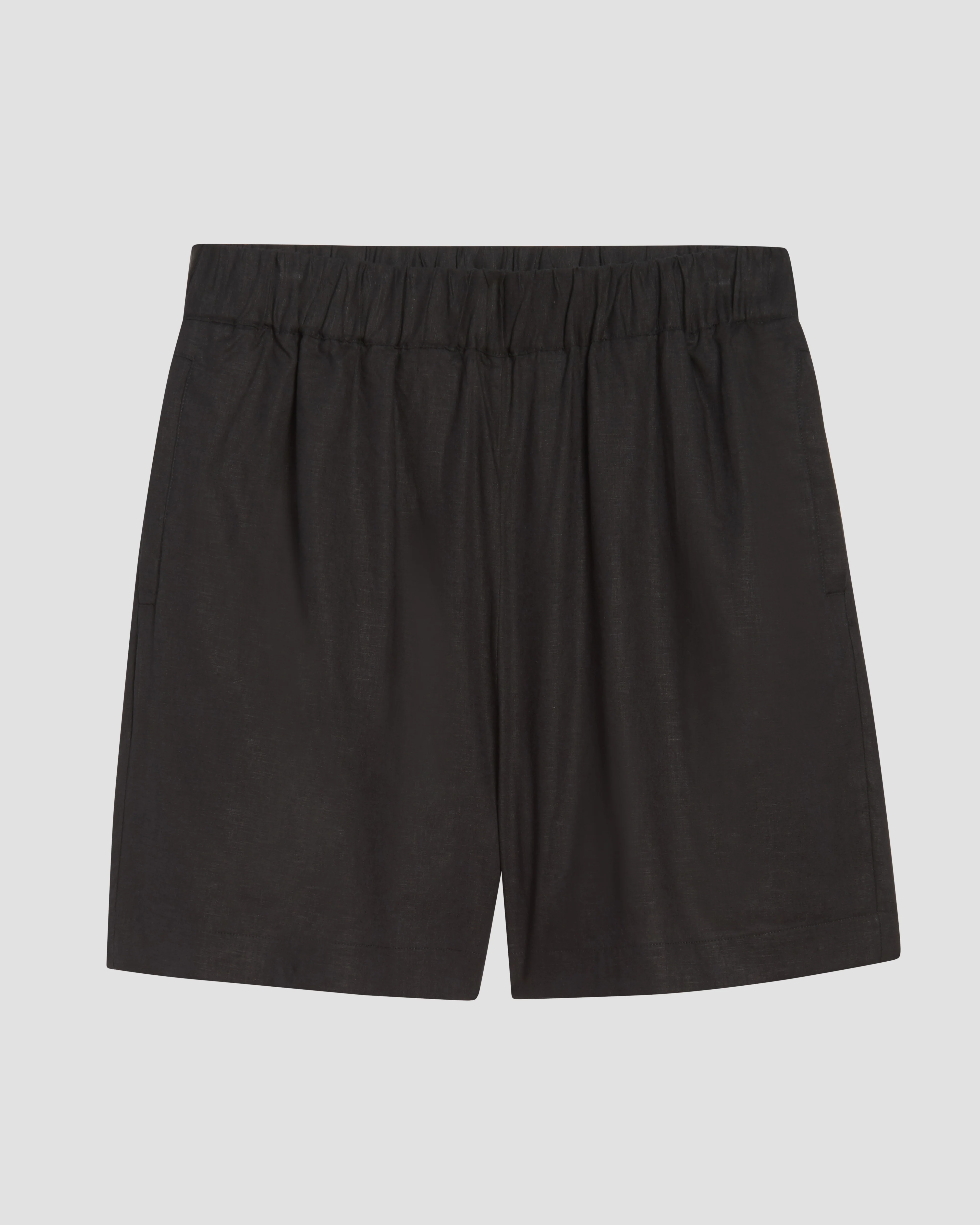 Juniper Linen Easy Pull-On Shorts - Black - Image 7