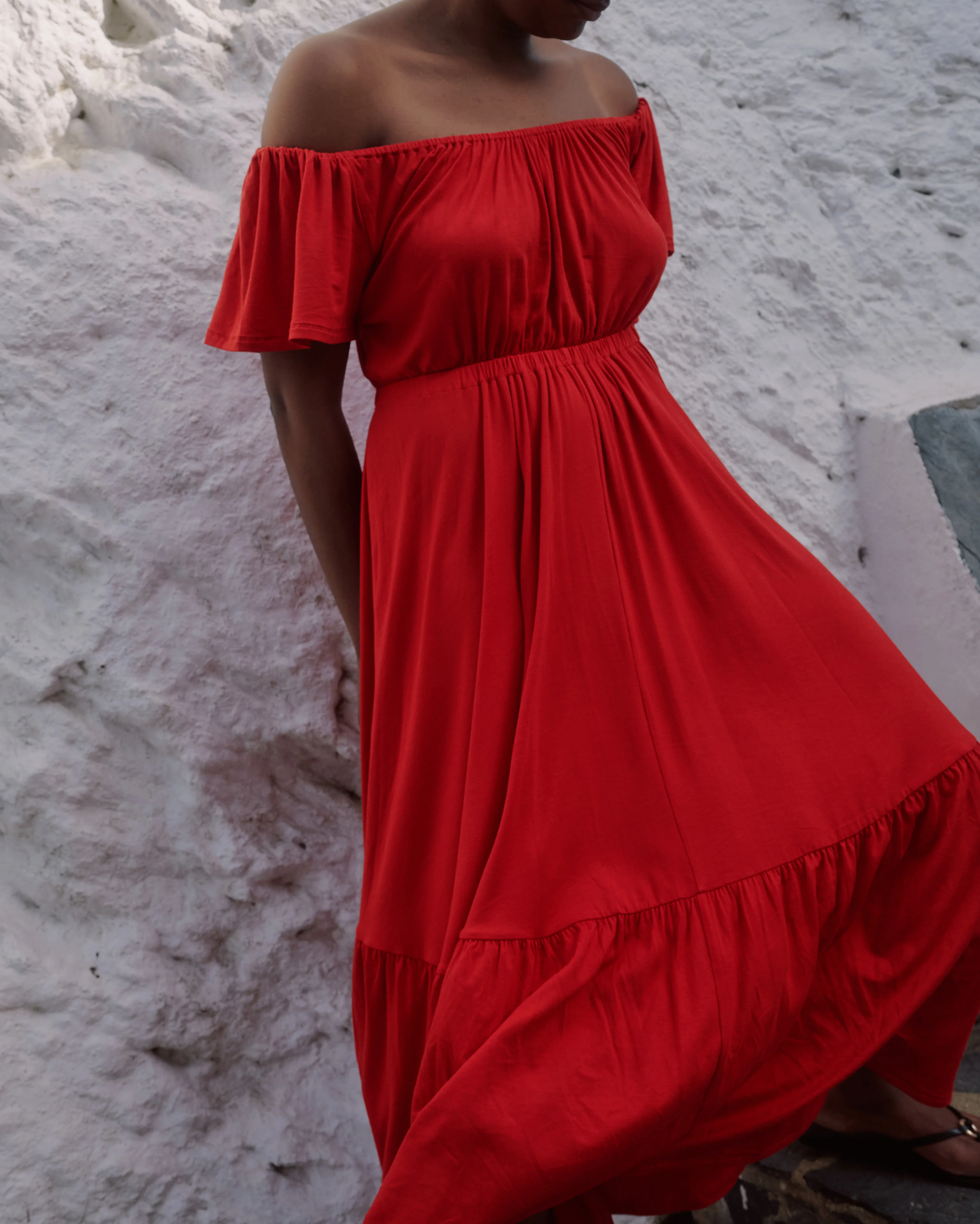 Kahlo Liquid Jersey Dress - Lipstick - Image 9