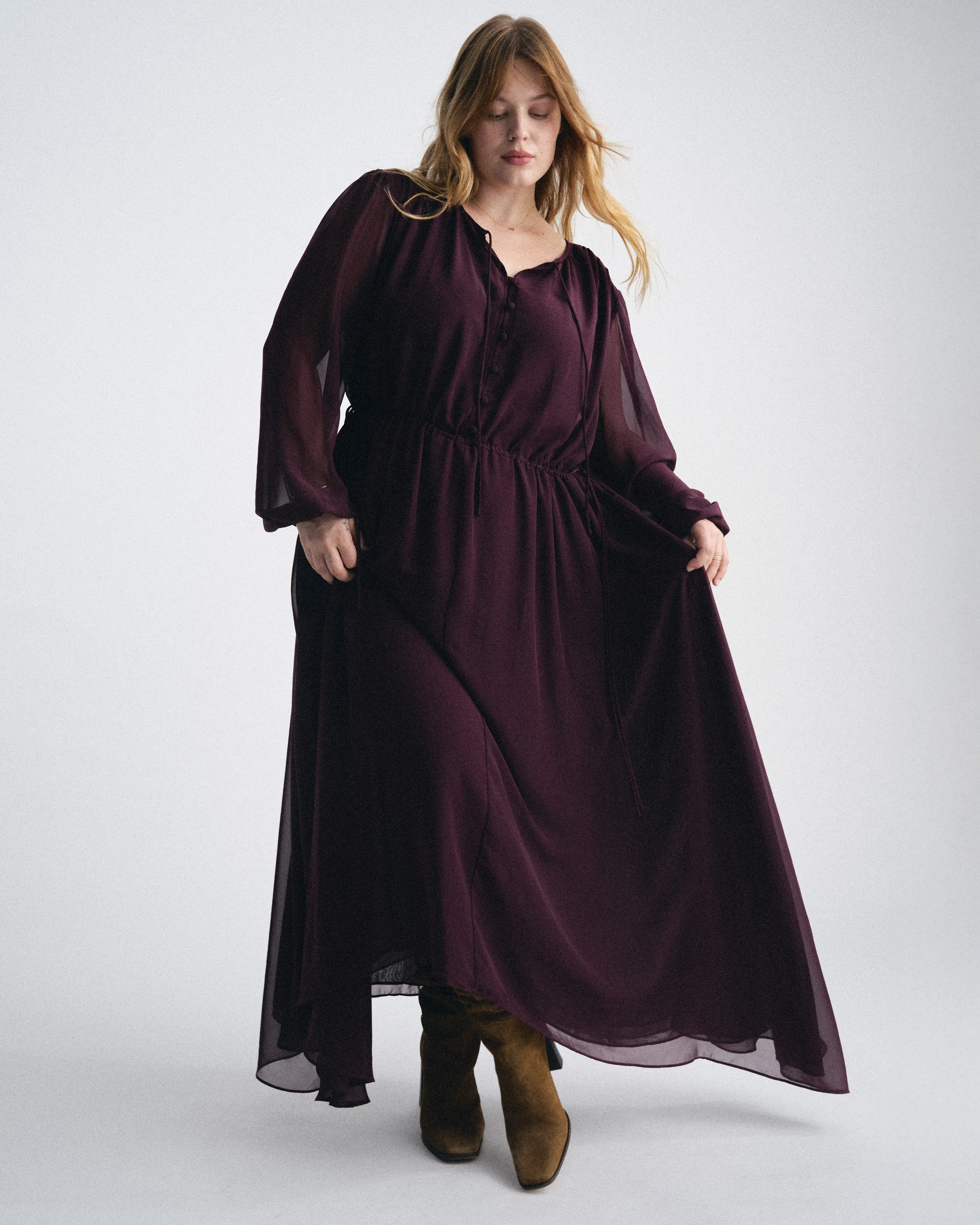 Karina Chiffon Dress - Gamay - Image 3