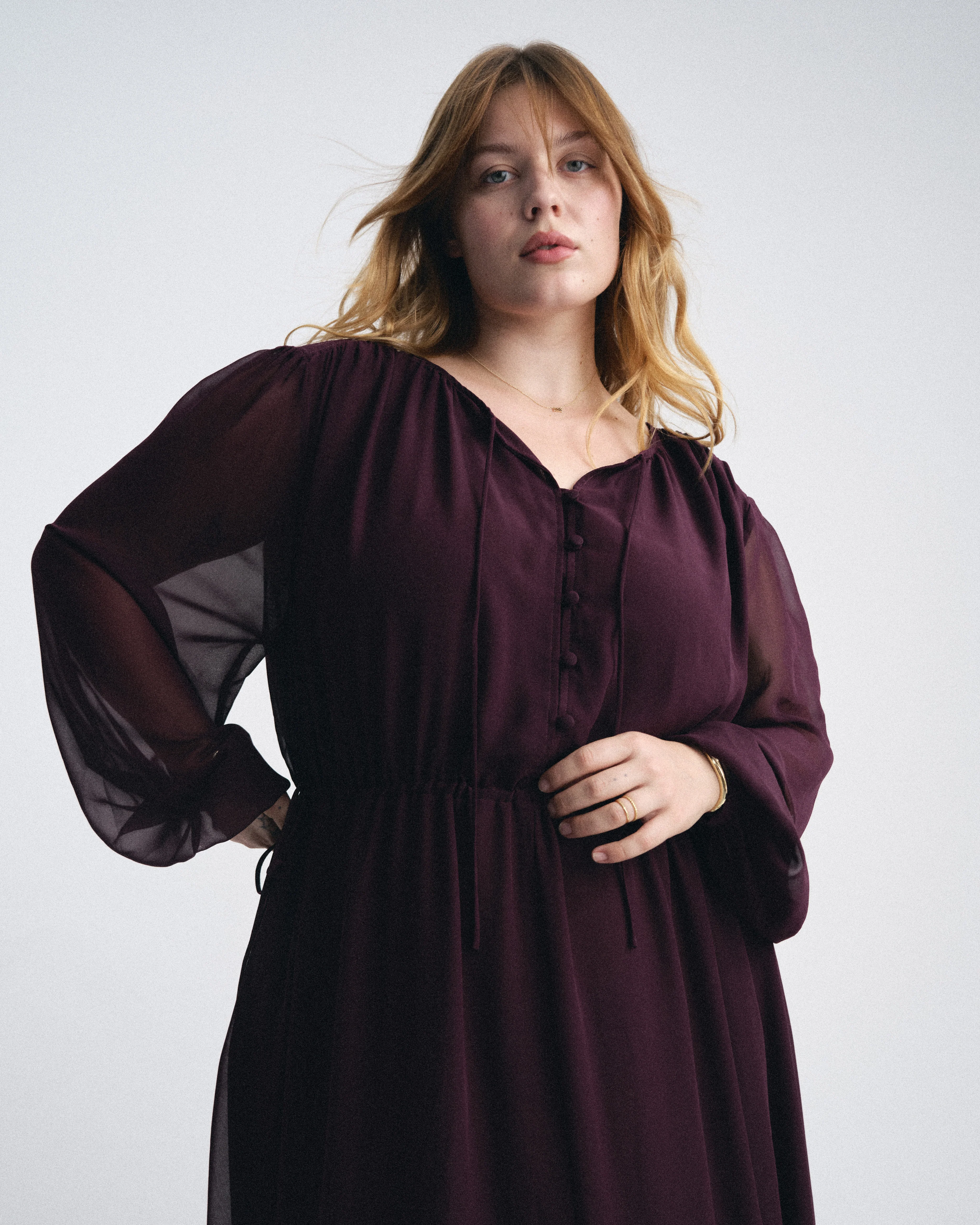 Karina Chiffon Dress - Gamay - Image 5