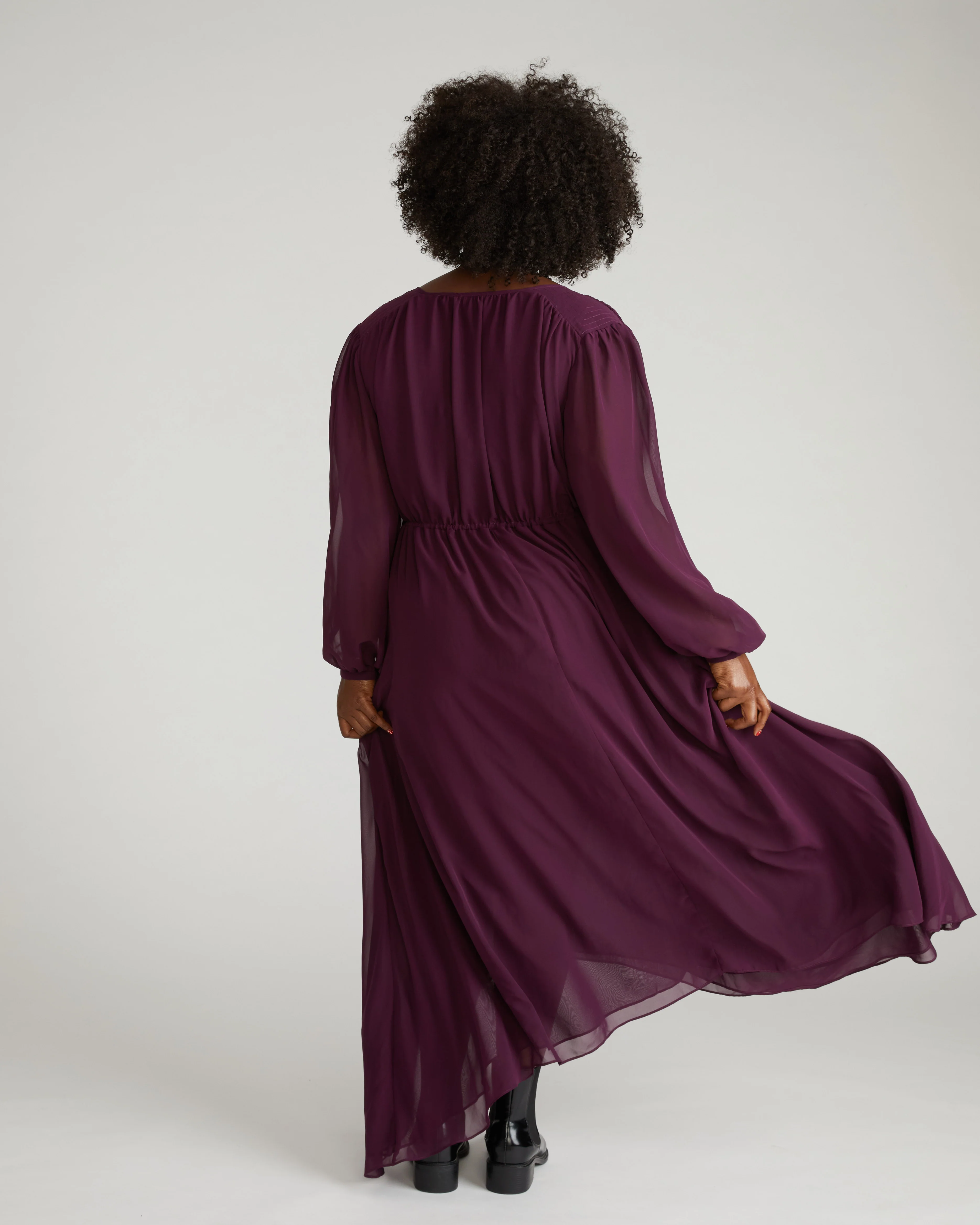 Karina Chiffon Dress - Gamay - Image 8