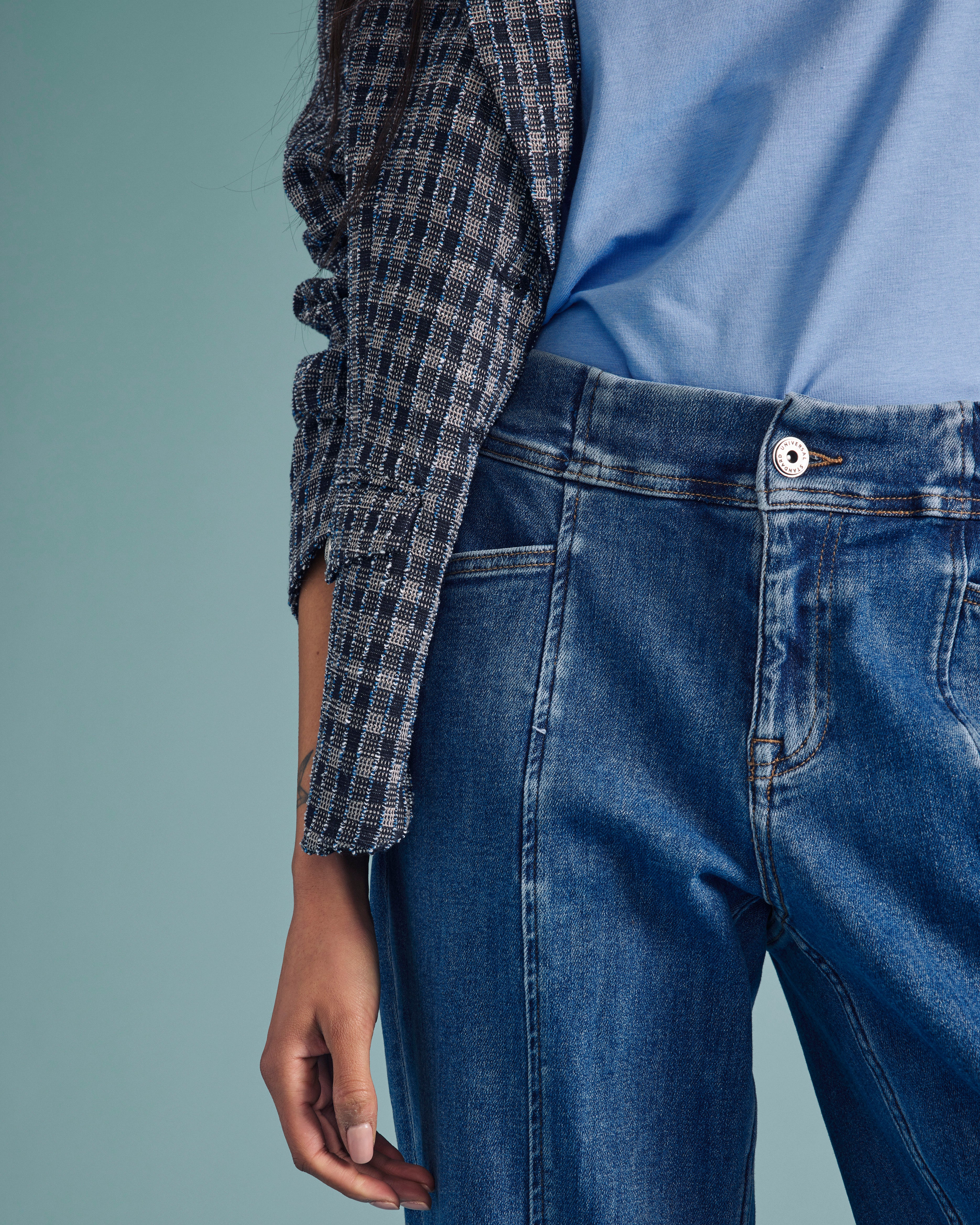 Keira Barrel Leg Jeans - Shallow Bay Blue - Image 8