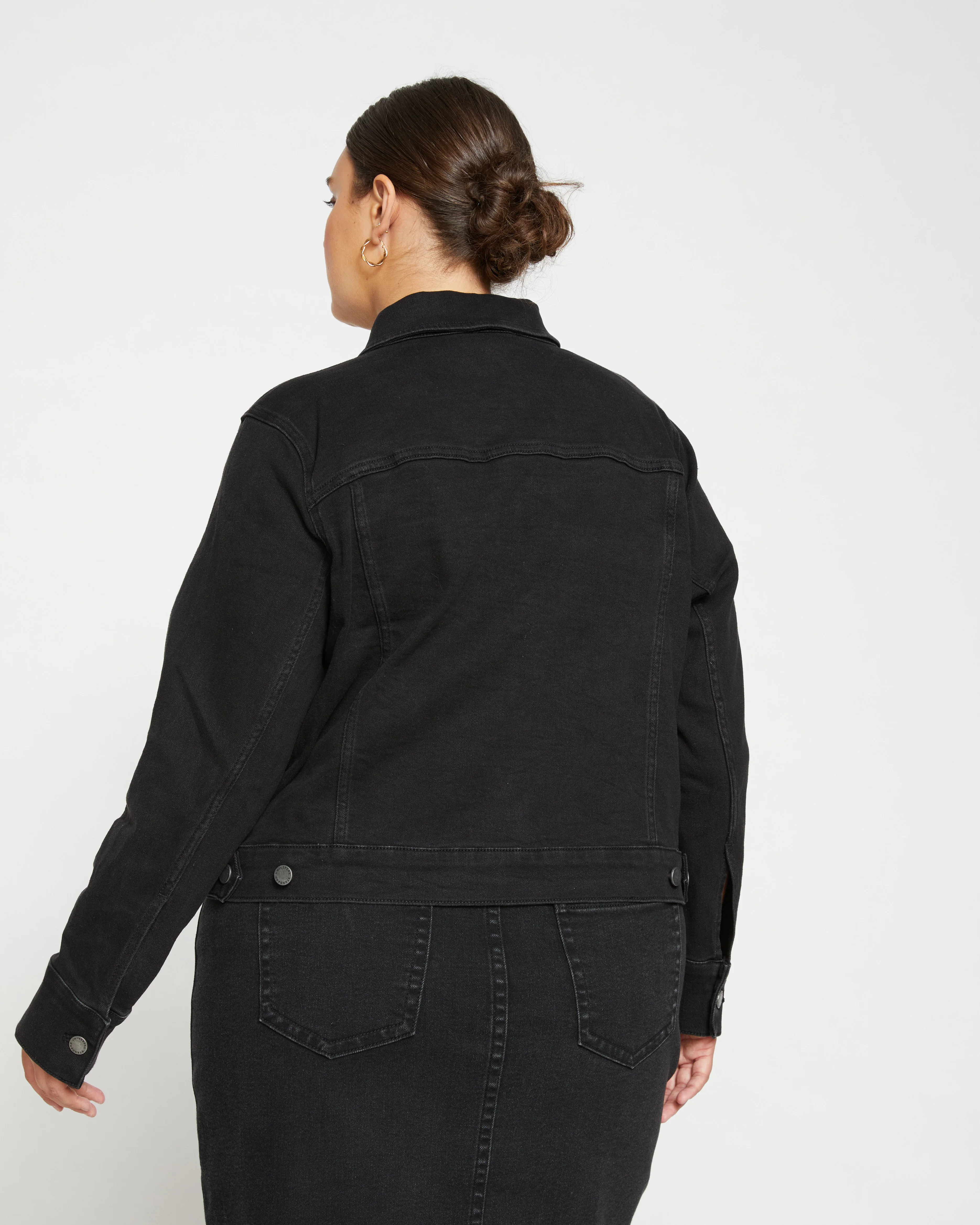 Kelsey Denim Jacket - Broken Black - Image 4