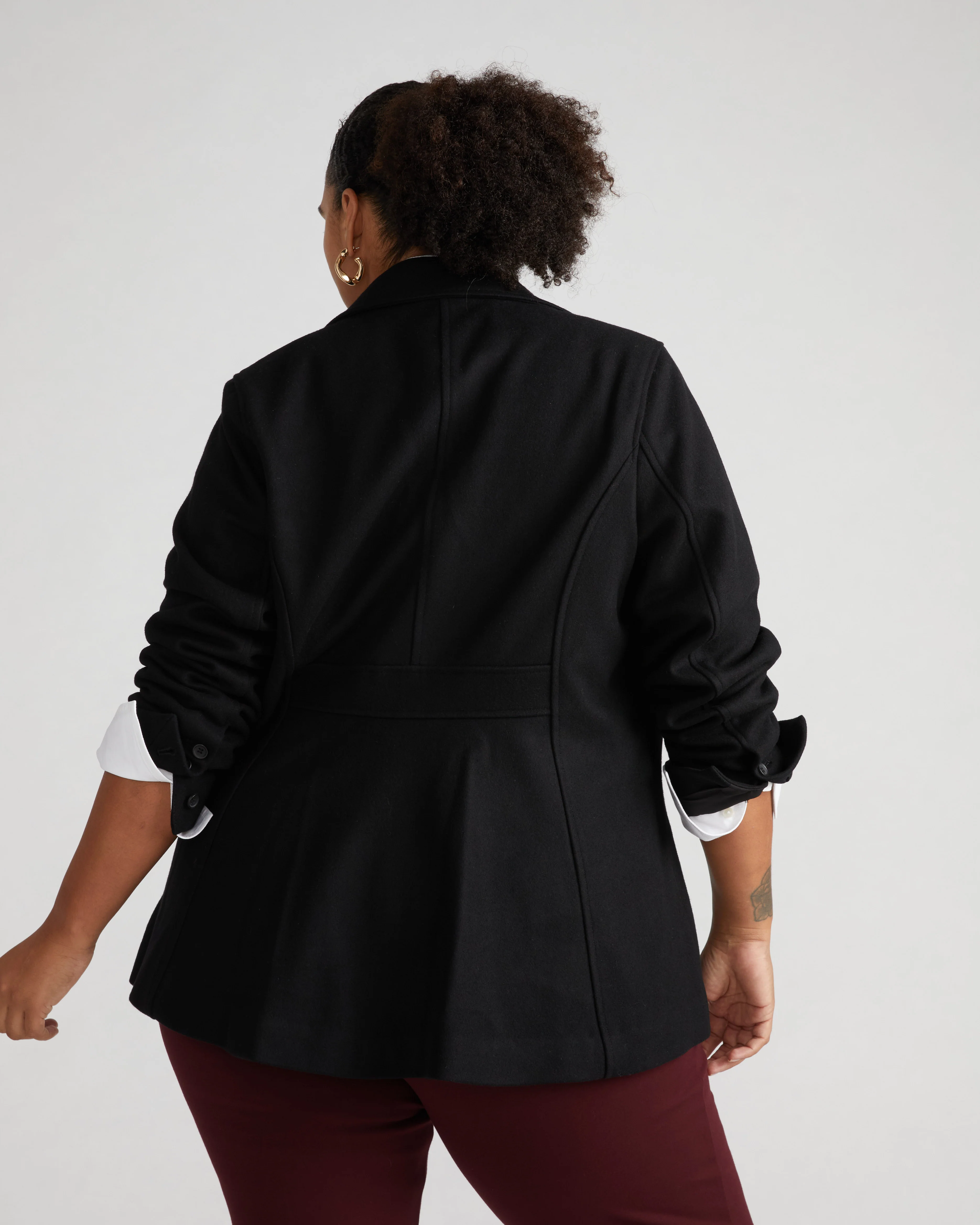 Kidjo Tailored Wool Jacket - Black - Image 3