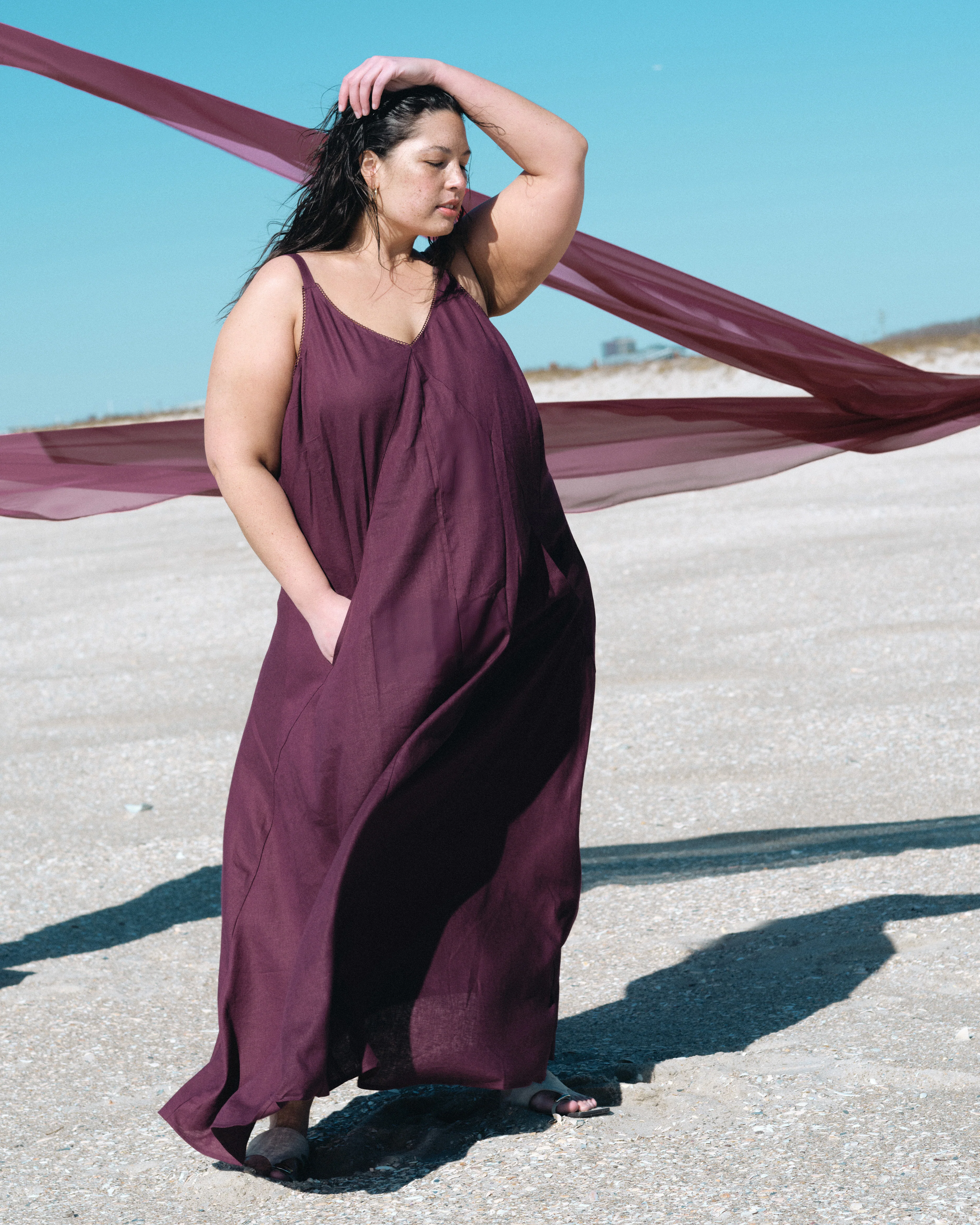 Kite Linen Dress - Acai - Image 2