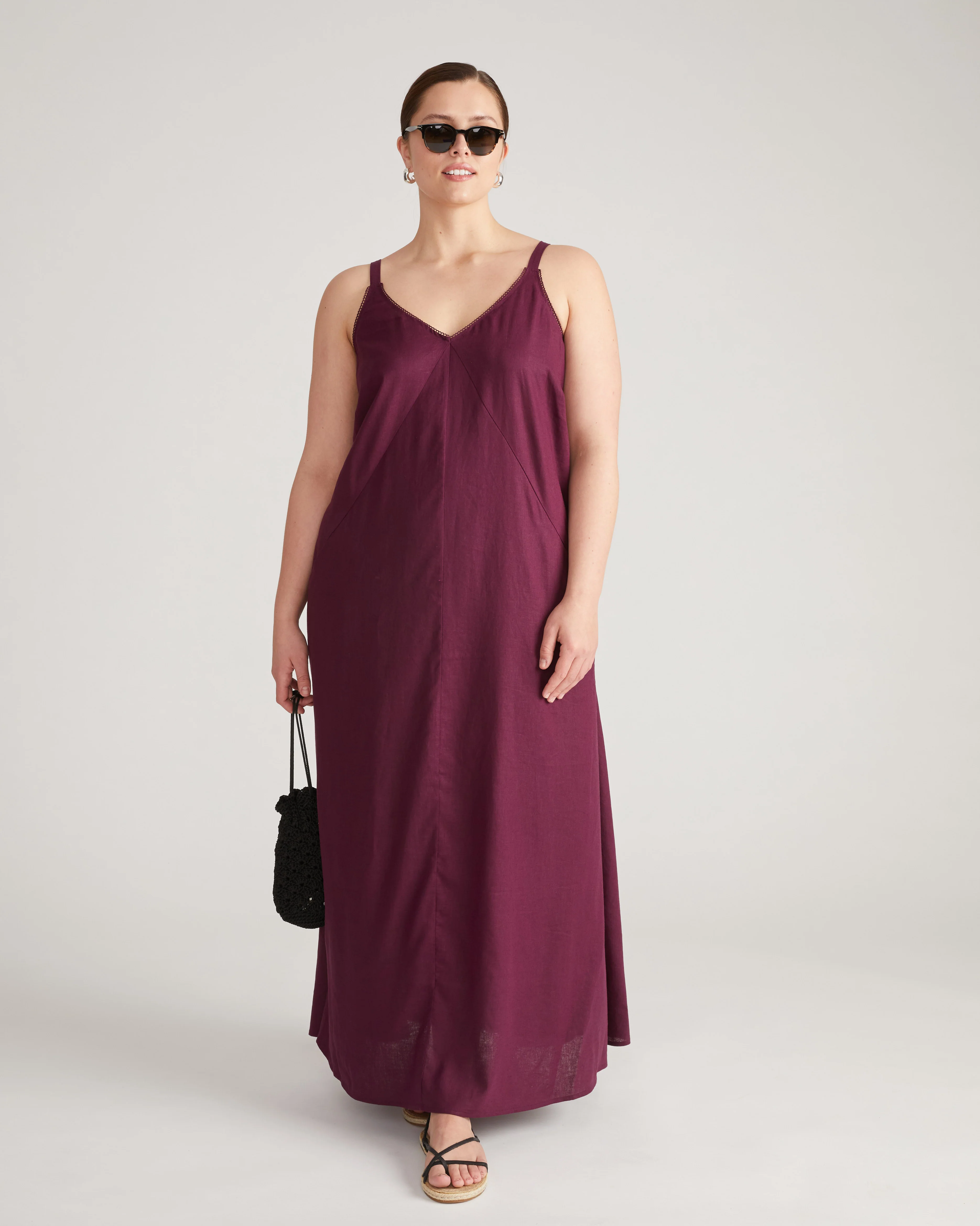 Kite Linen Dress - Acai - Image 3