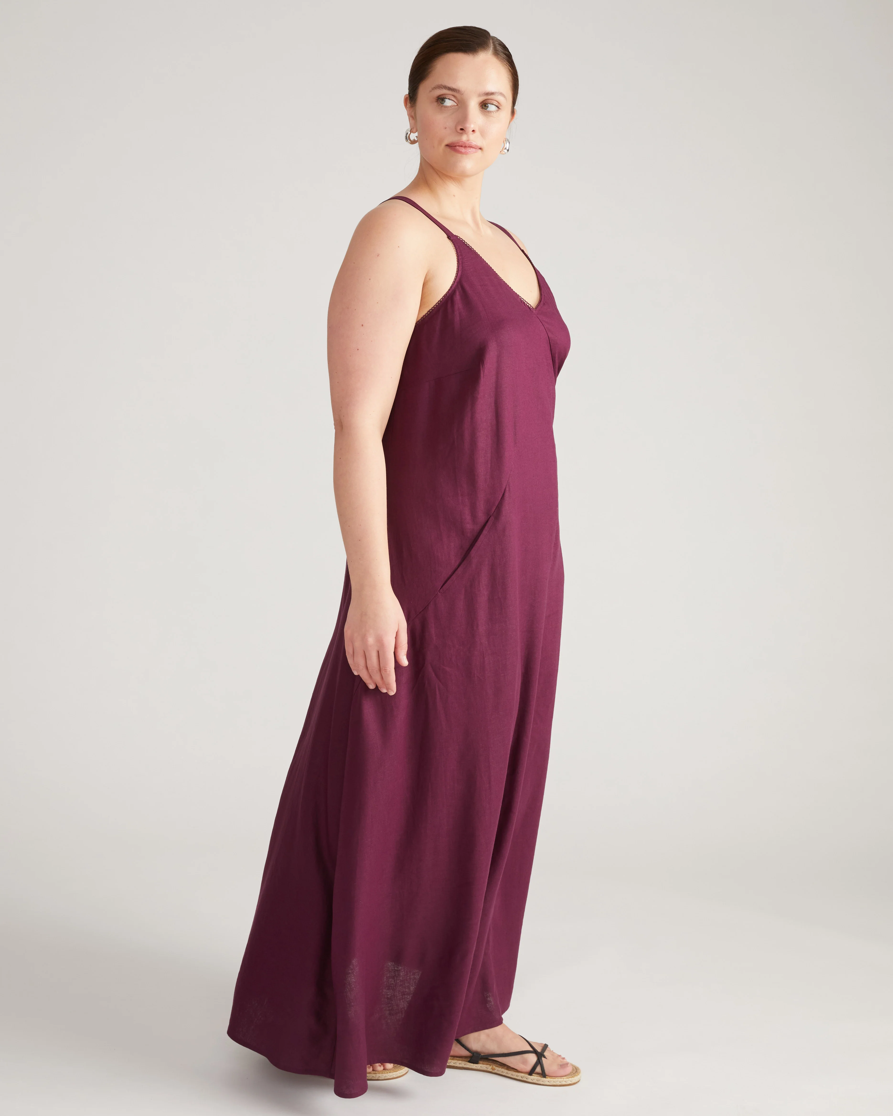Kite Linen Dress - Acai - Image 4
