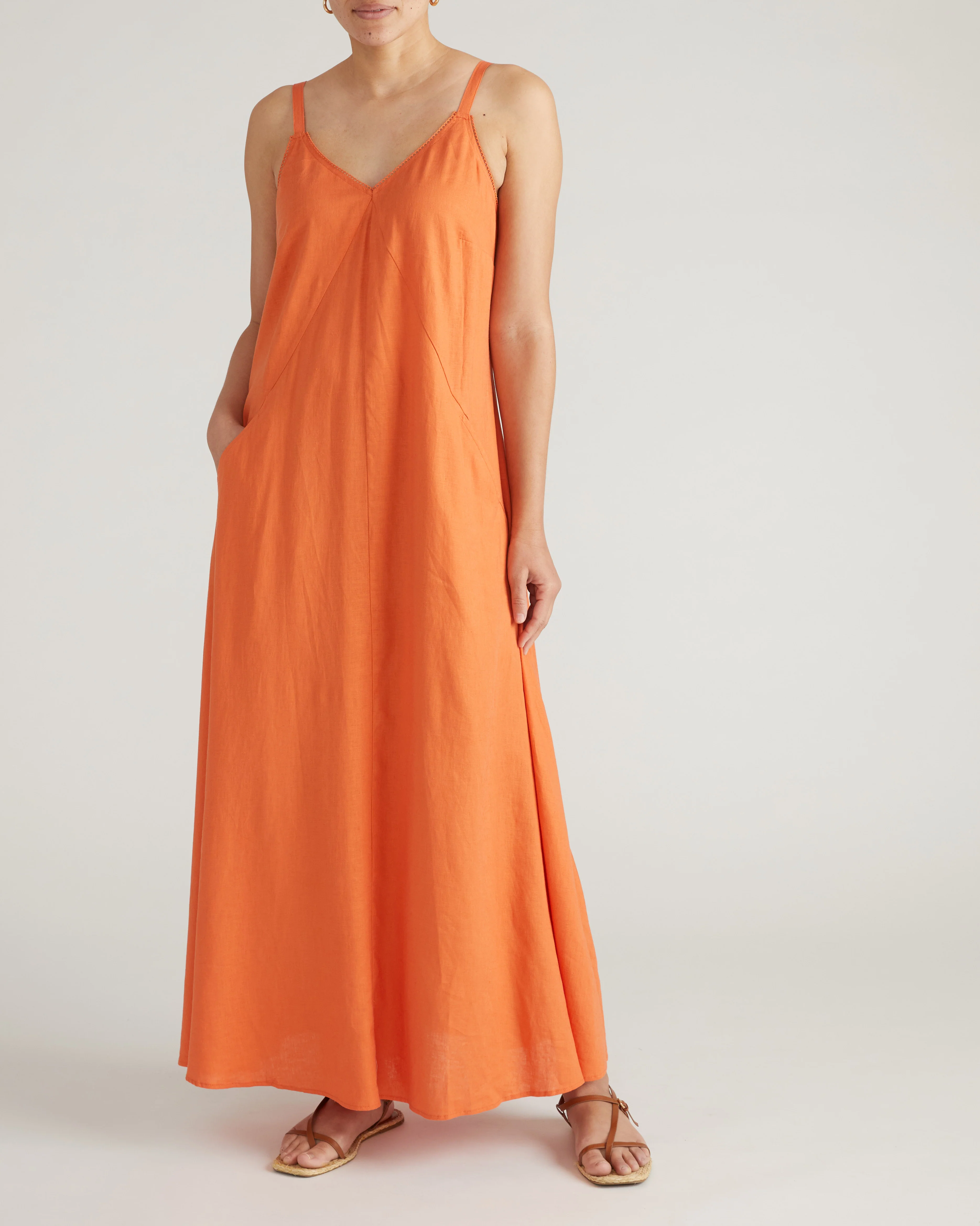 Kite Linen Dress - Italian Orange - Image 4