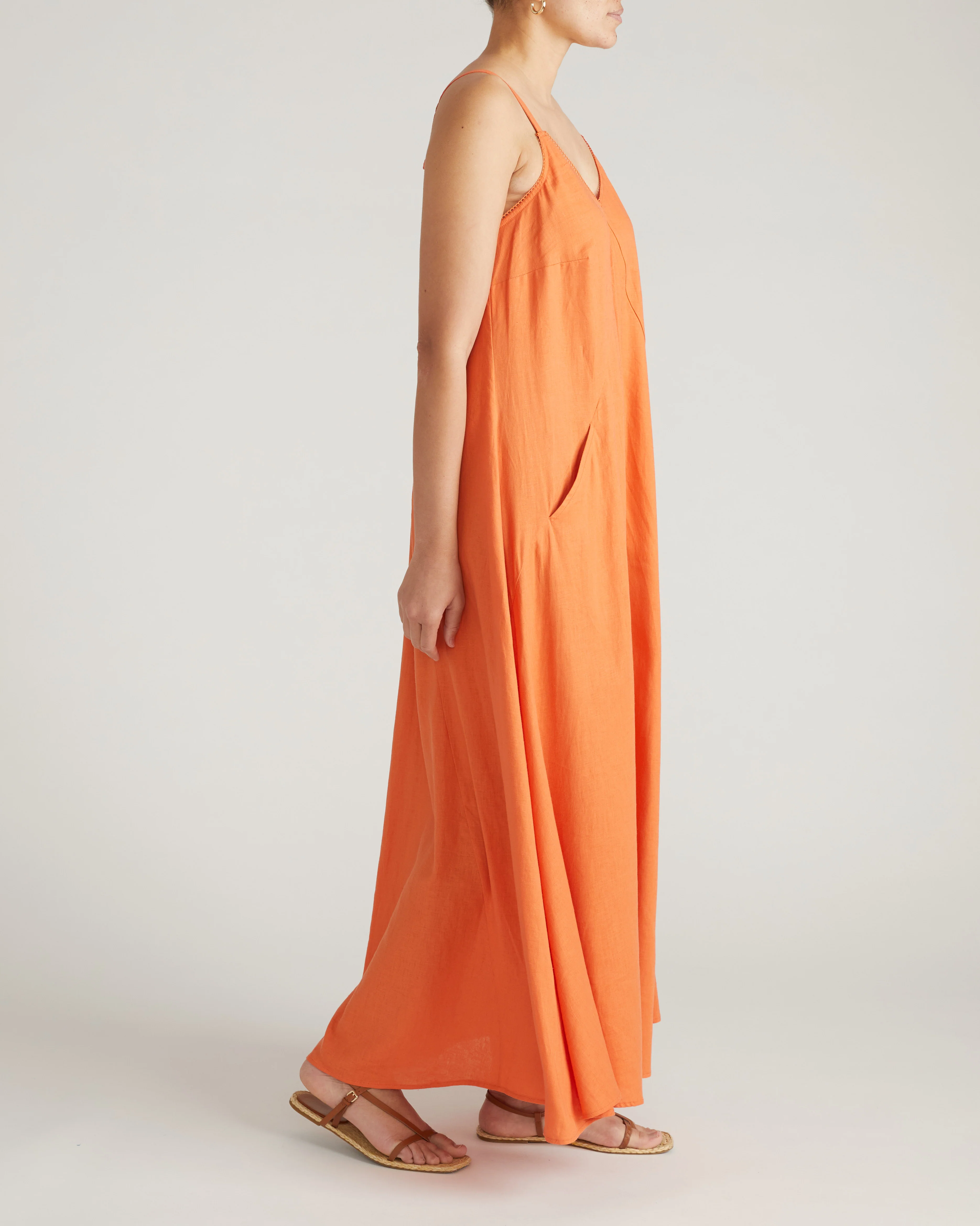 Kite Linen Dress - Italian Orange - Image 5
