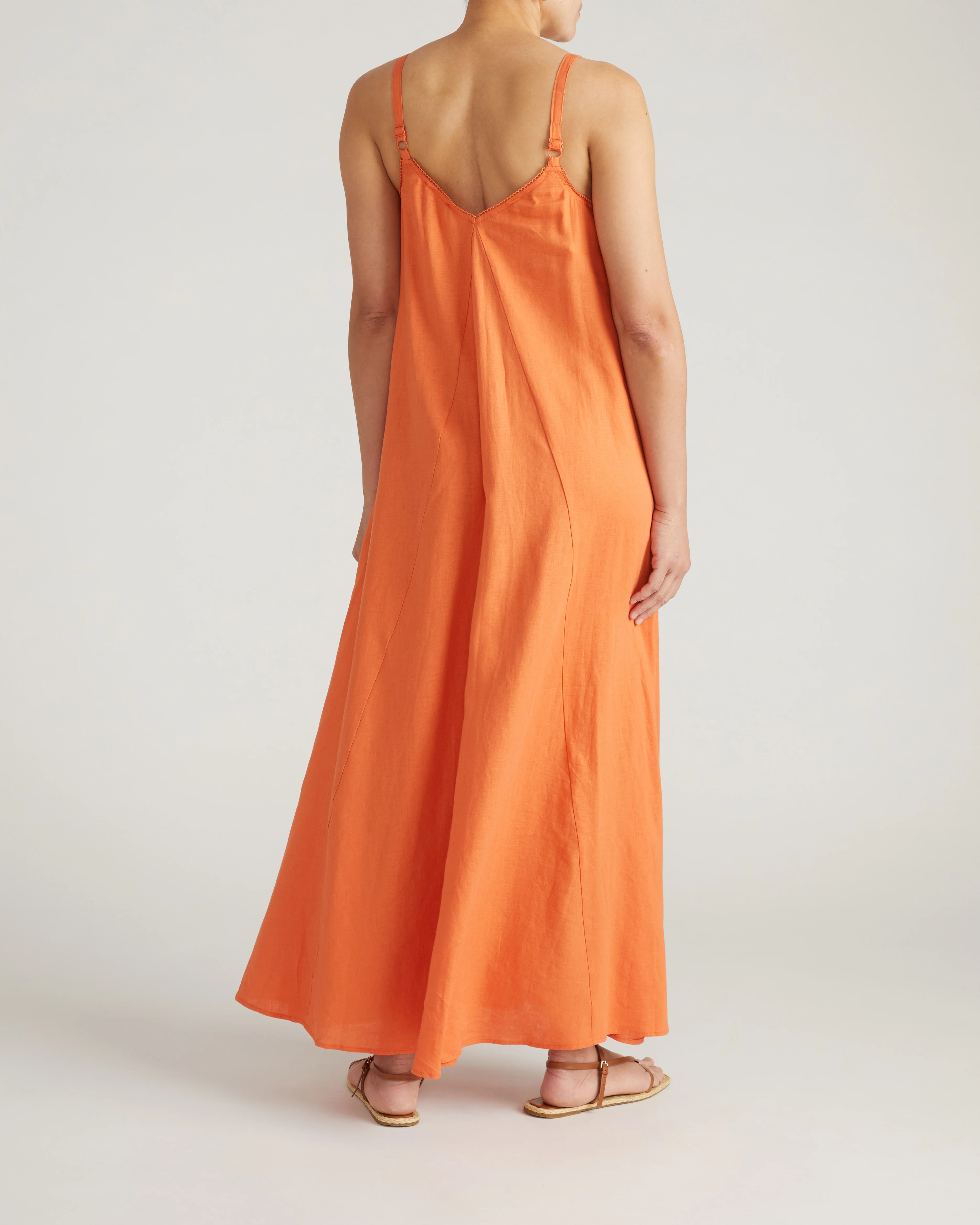 Kite Linen Dress - Italian Orange - Image 6