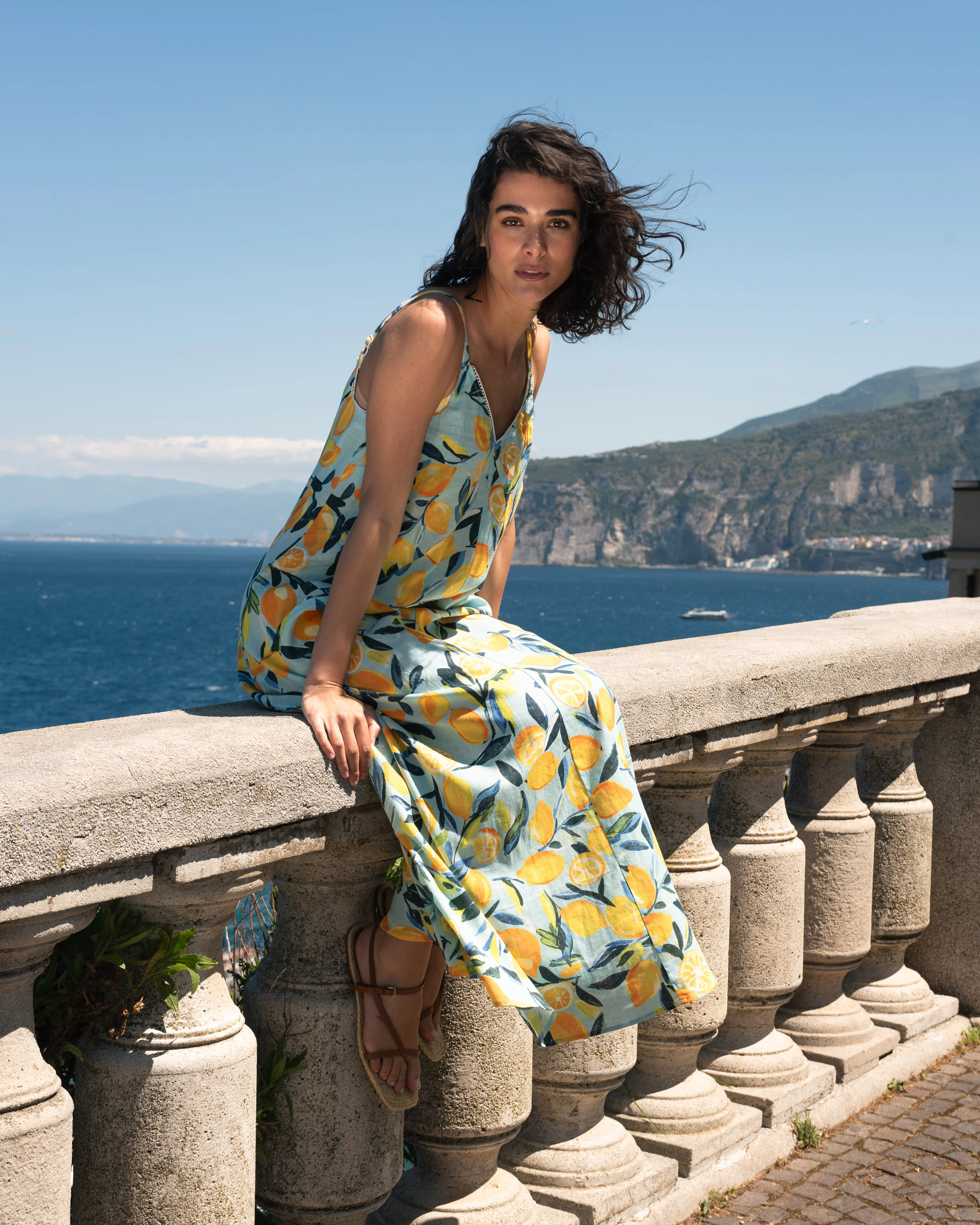 Kite Linen Dress - Limoncello Print - Image 4