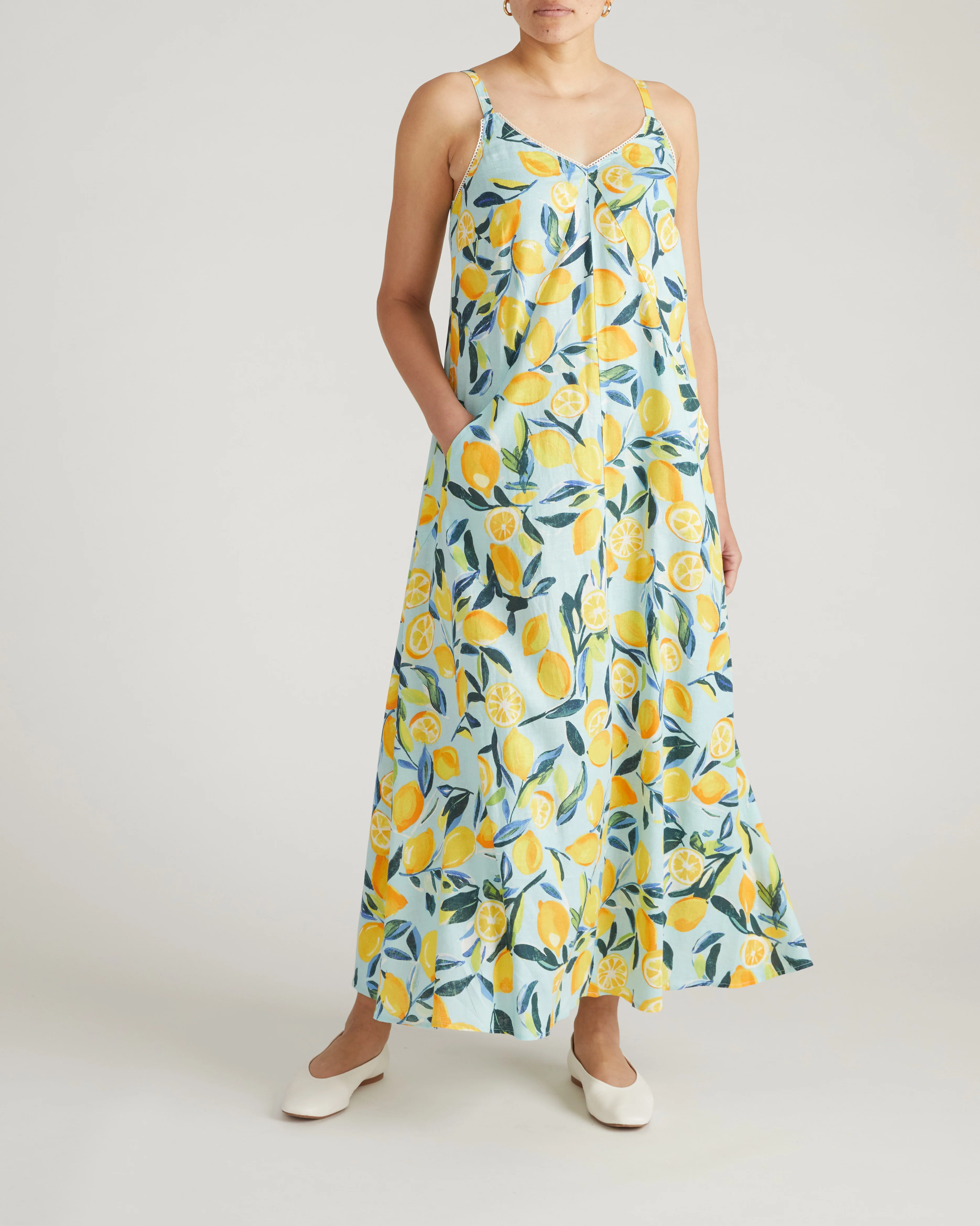Kite Linen Dress - Limoncello Print - Image 5