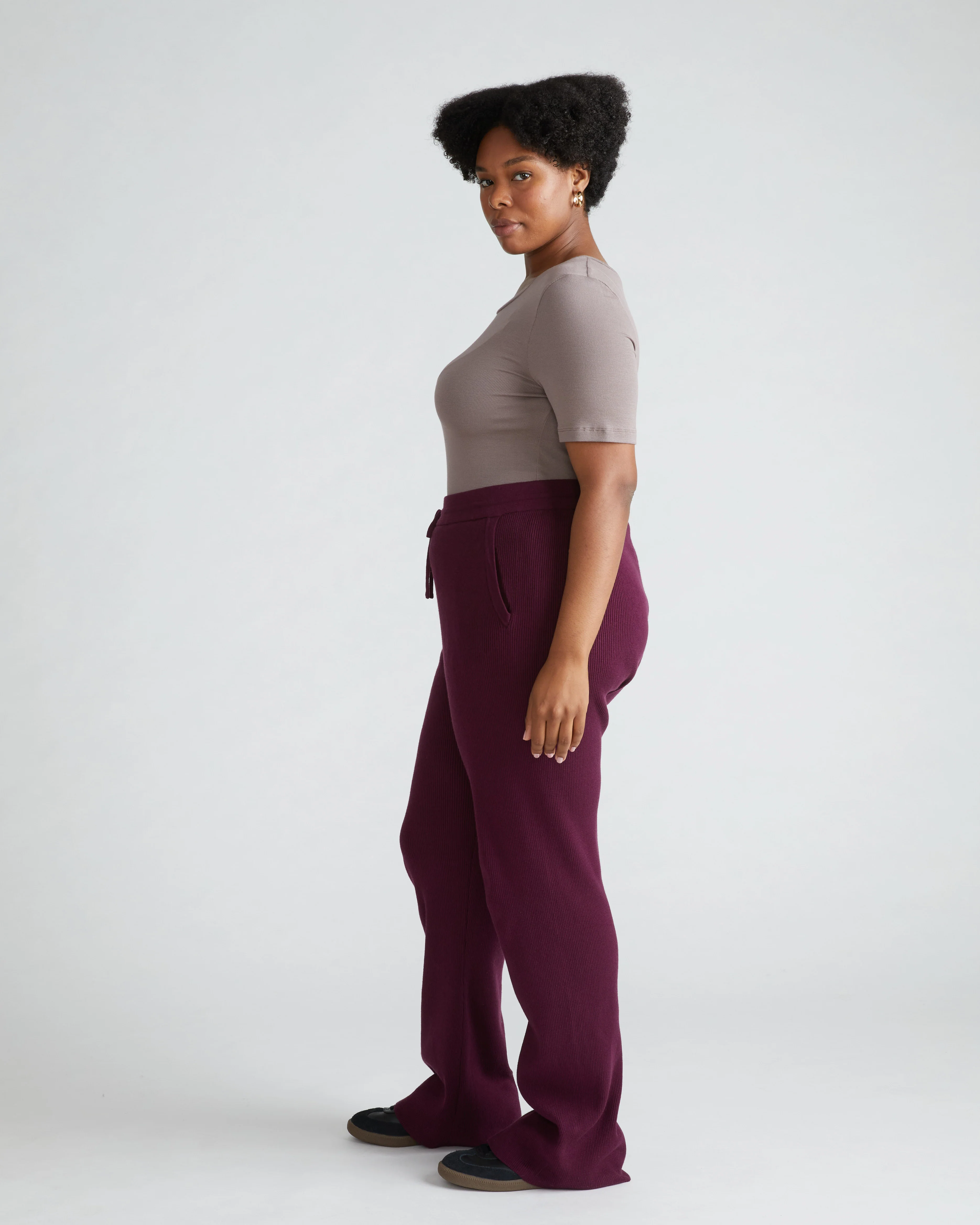 Knitted Mila Pants - Acai - Image 4