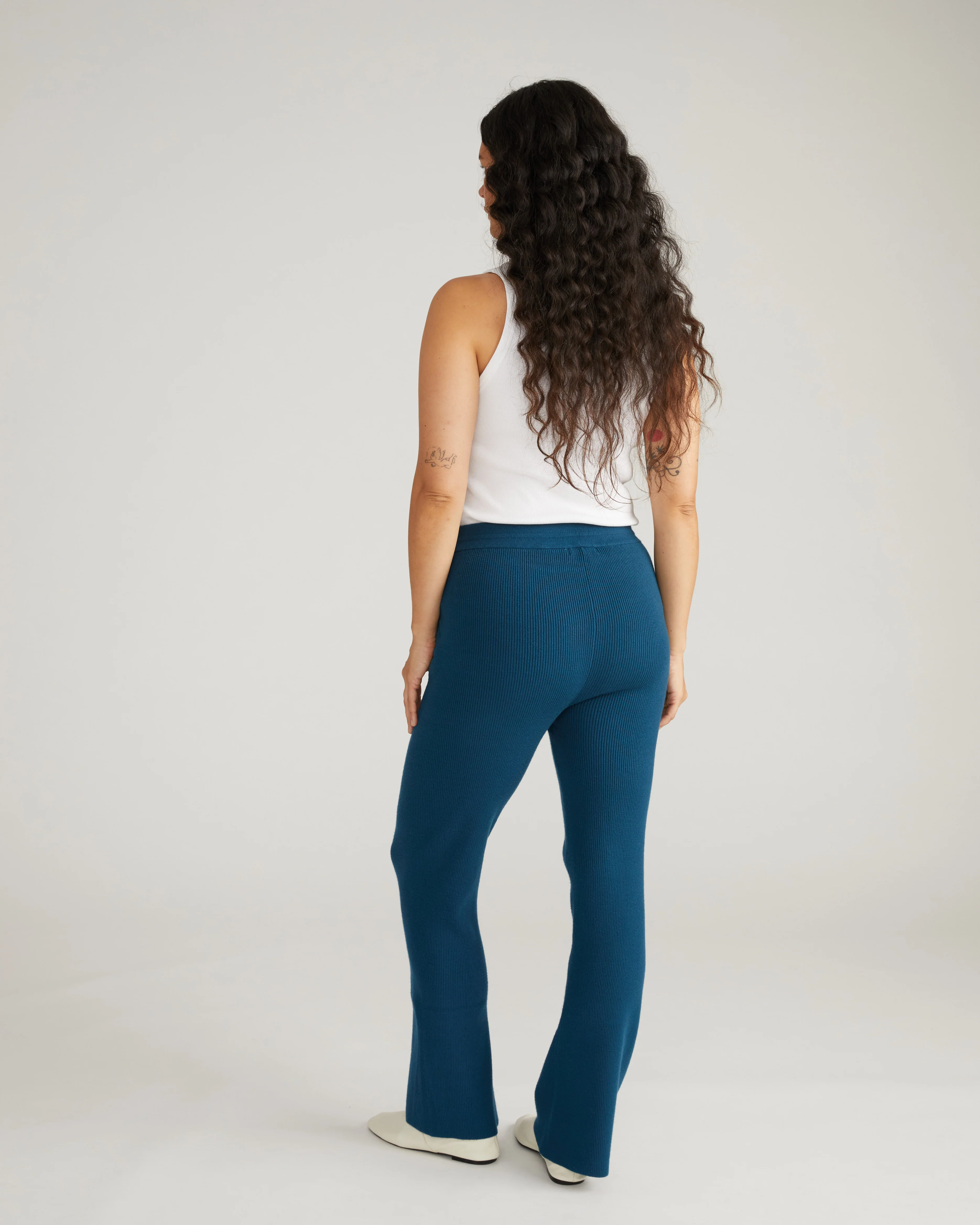 Knitted Mila Pants - Deep Teal - Image 4
