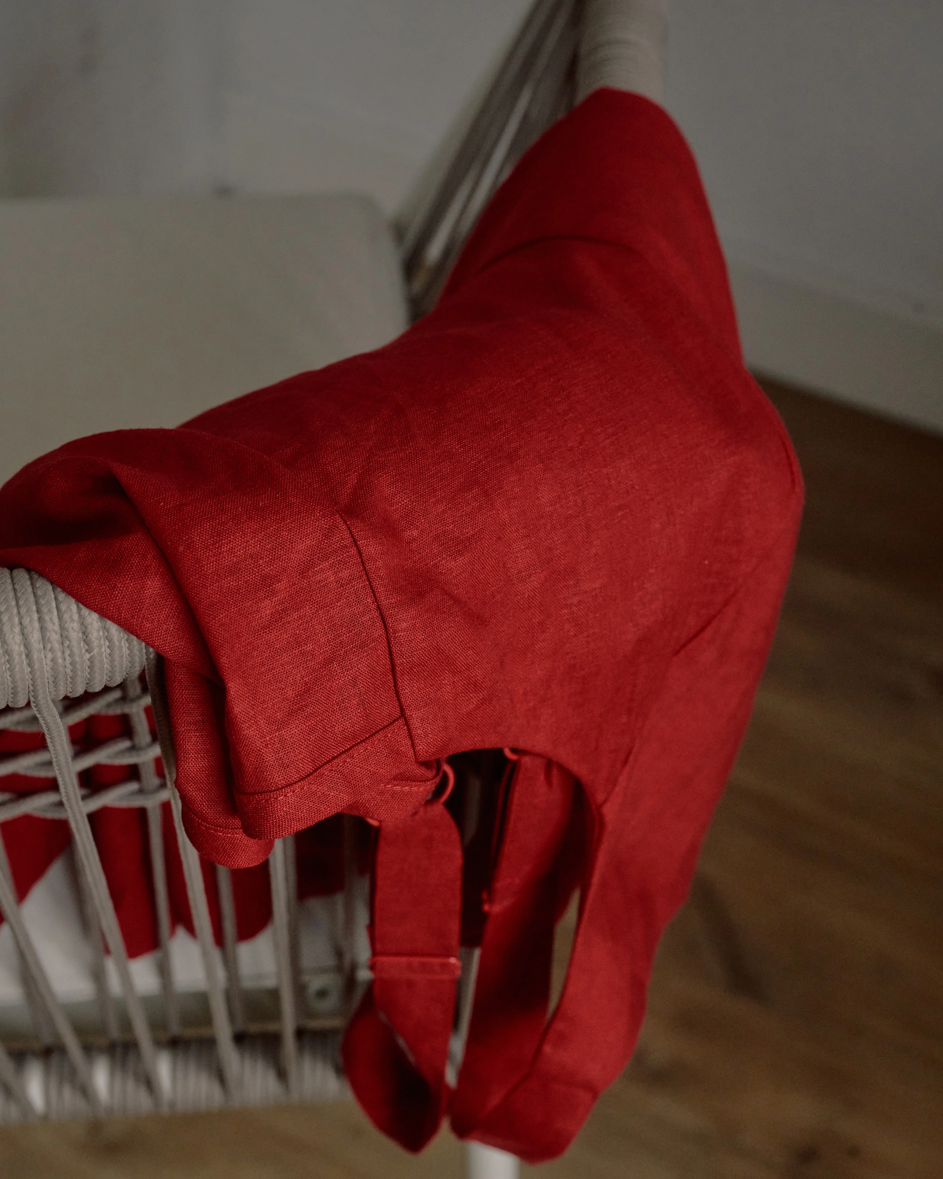 Kuki Sleeveless Linen Top - Ruby Red - Image 8