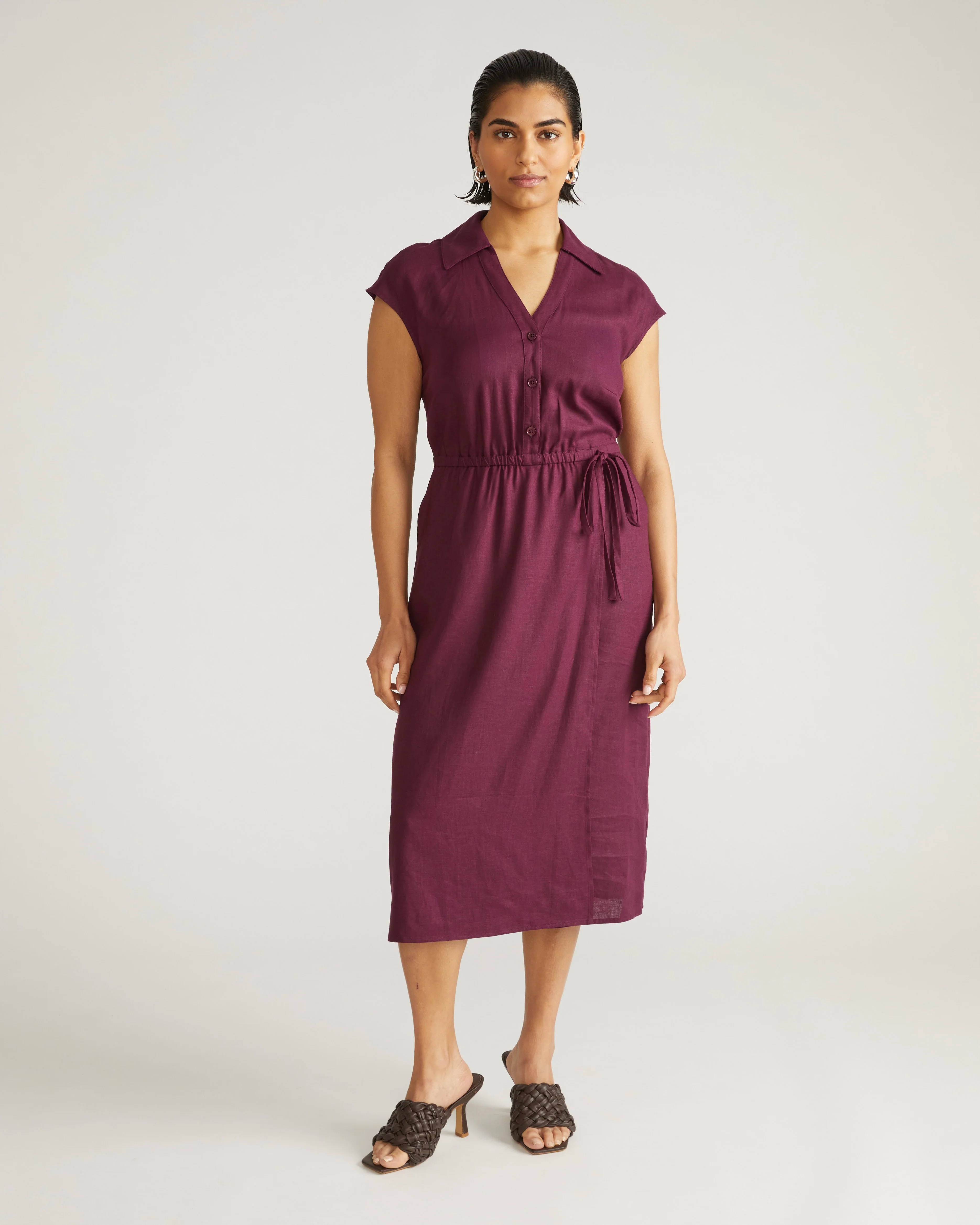 Laurel Linen Dress - Acai - Image 2