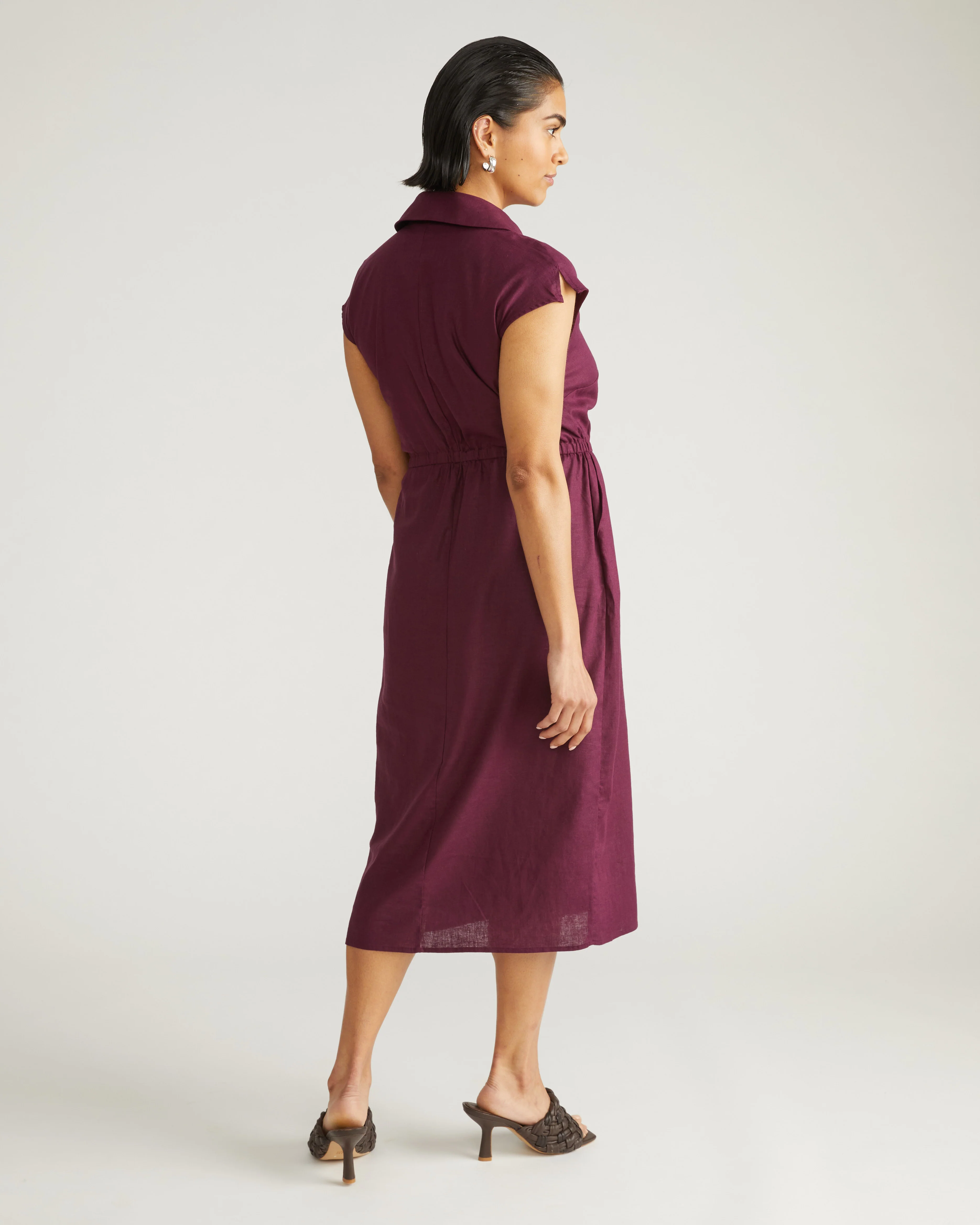 Laurel Linen Dress - Acai - Image 4