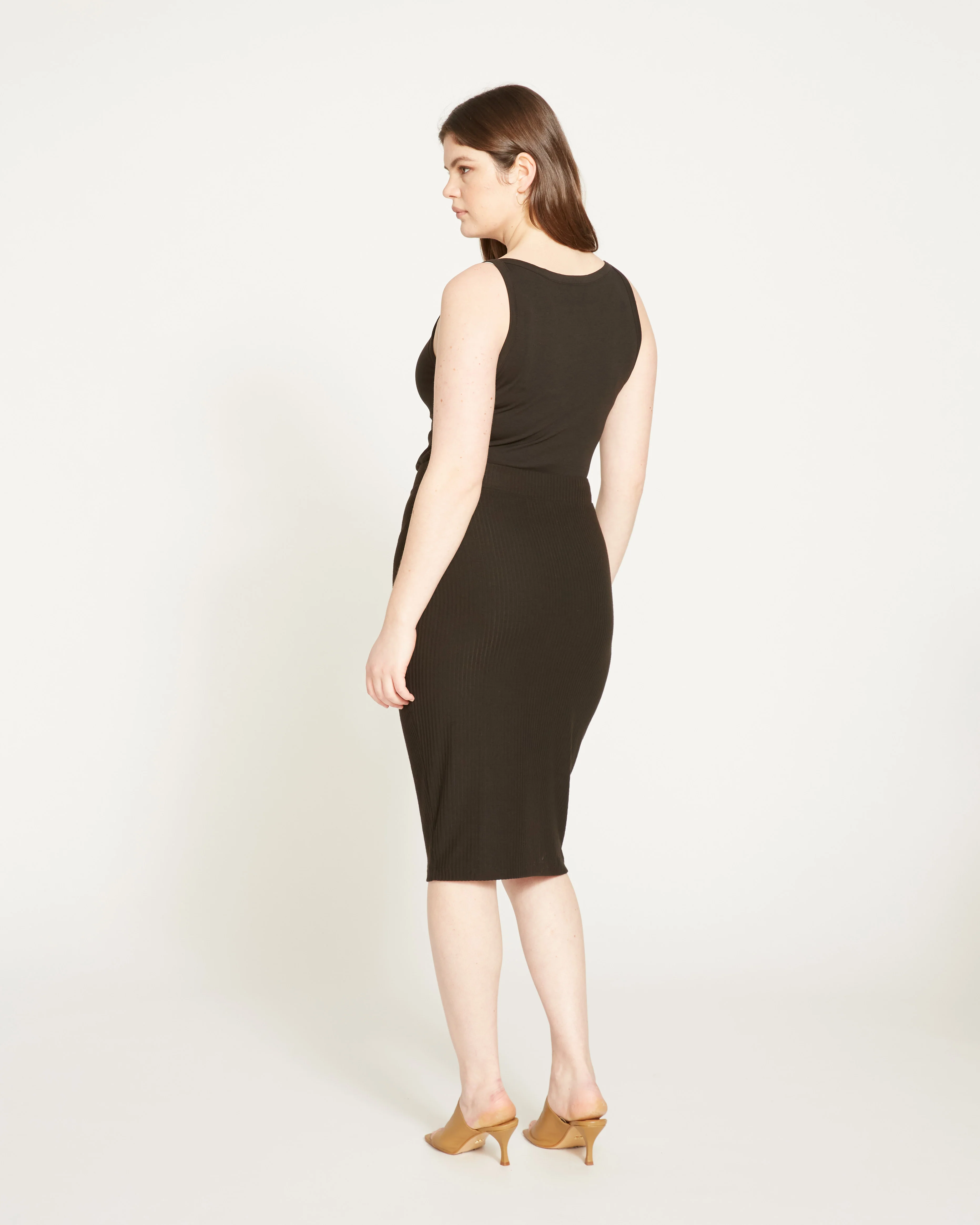Le Bon Ribbed Skirt - Black - Image 4