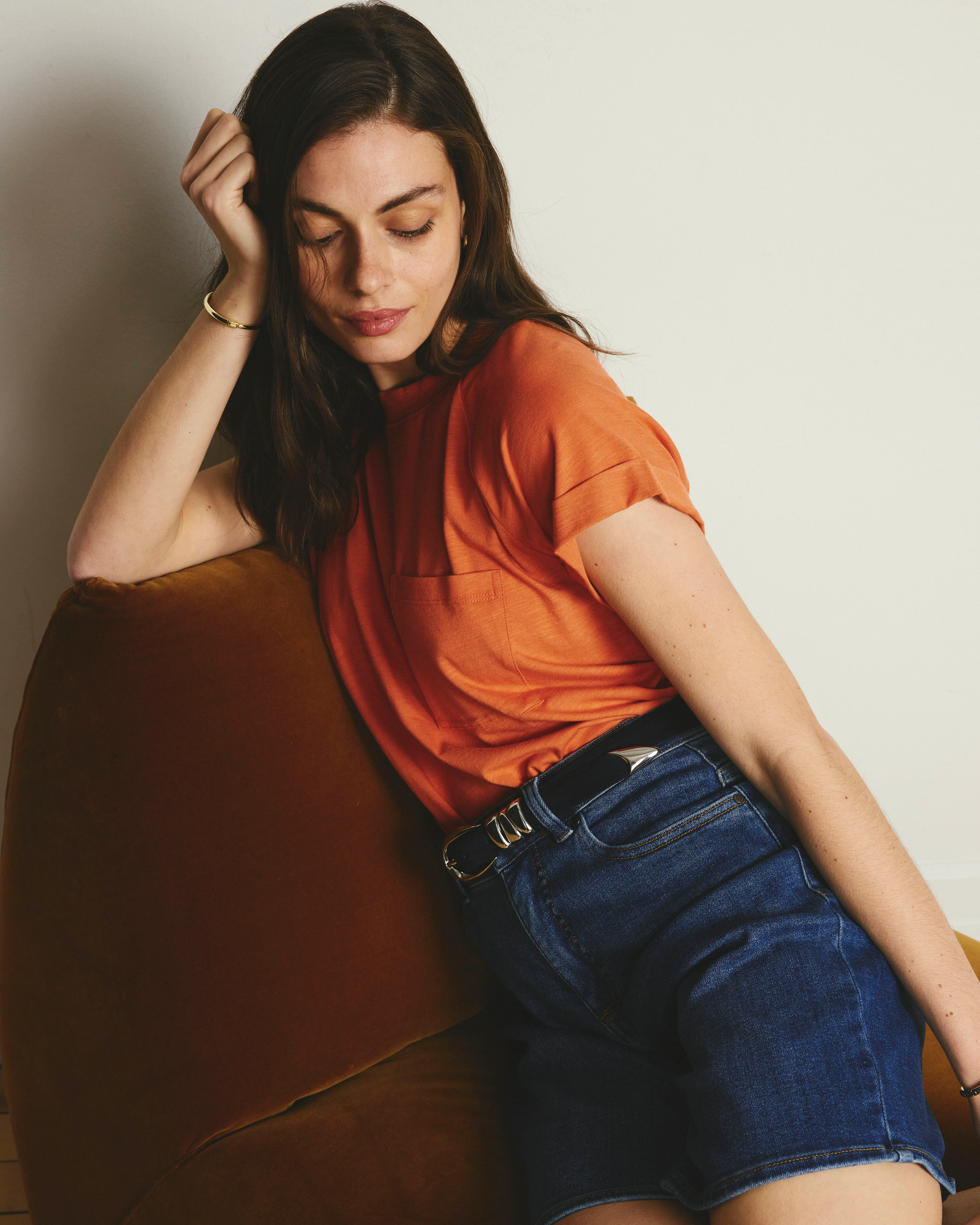 Light-As-Air Boy Tee - Italian Orange - Image 3