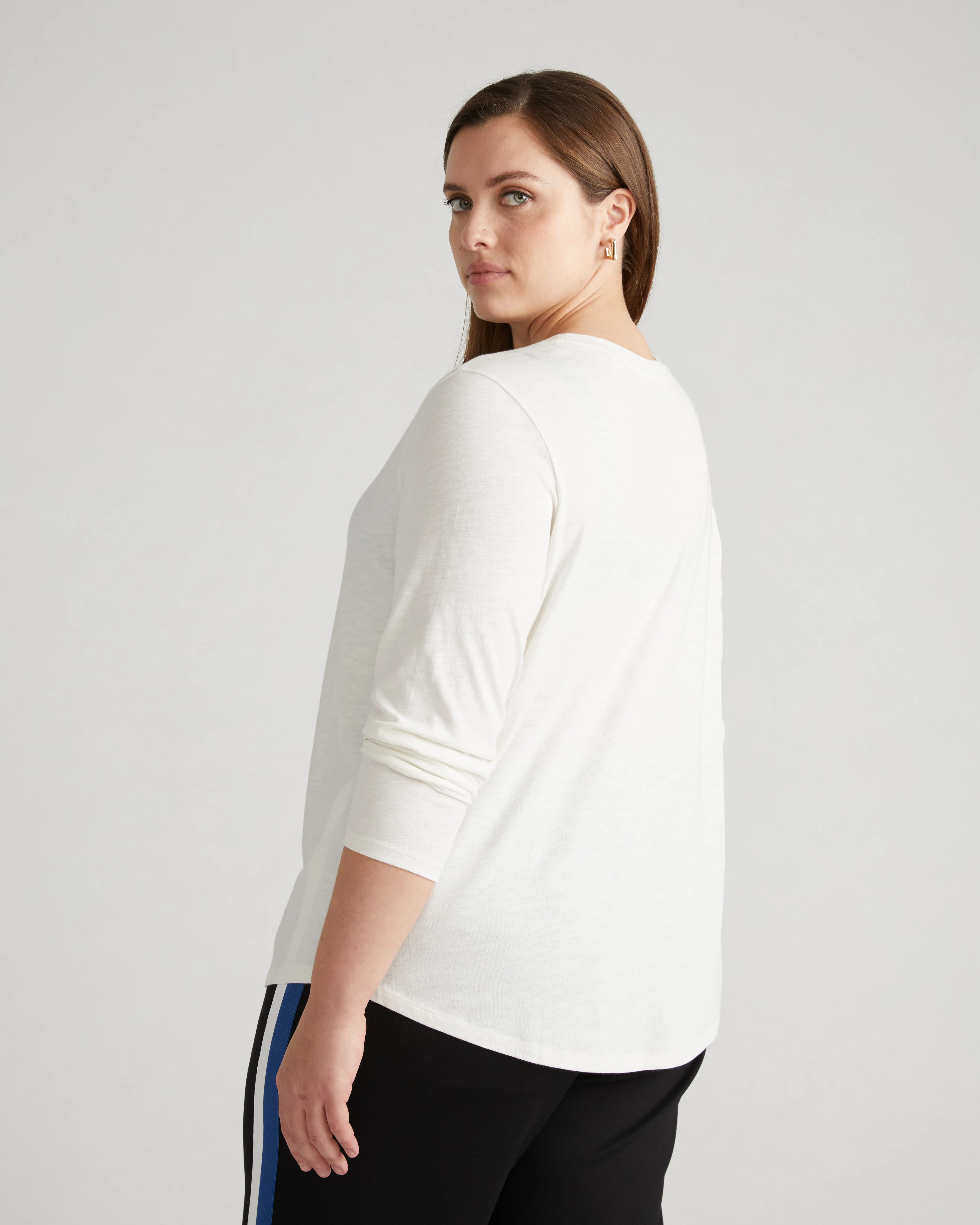 Light-As-Air Long Sleeve Crew Neck Tee - Vapor - Image 4