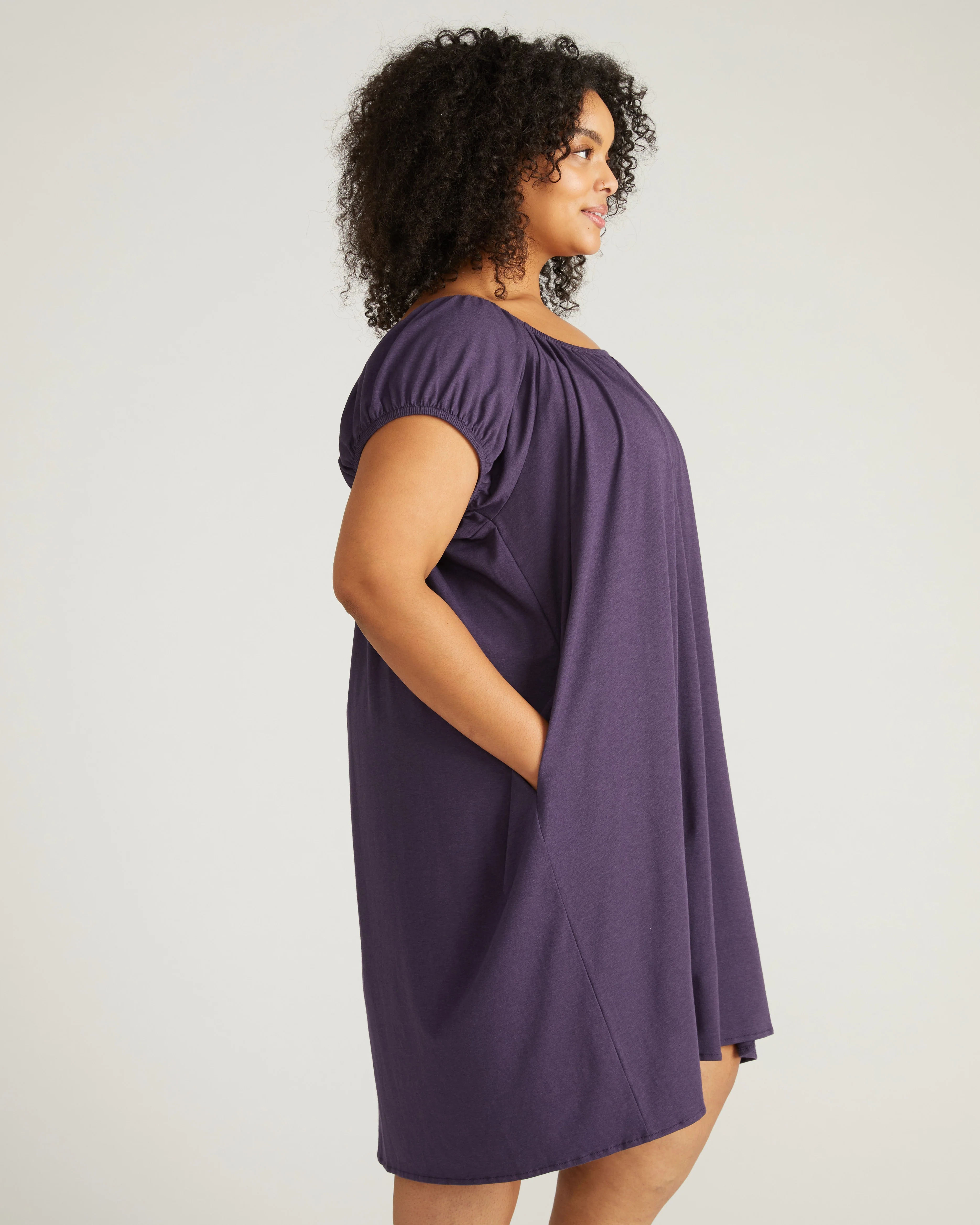 Lilian Short Sleep Dress - Anthracite - Image 2